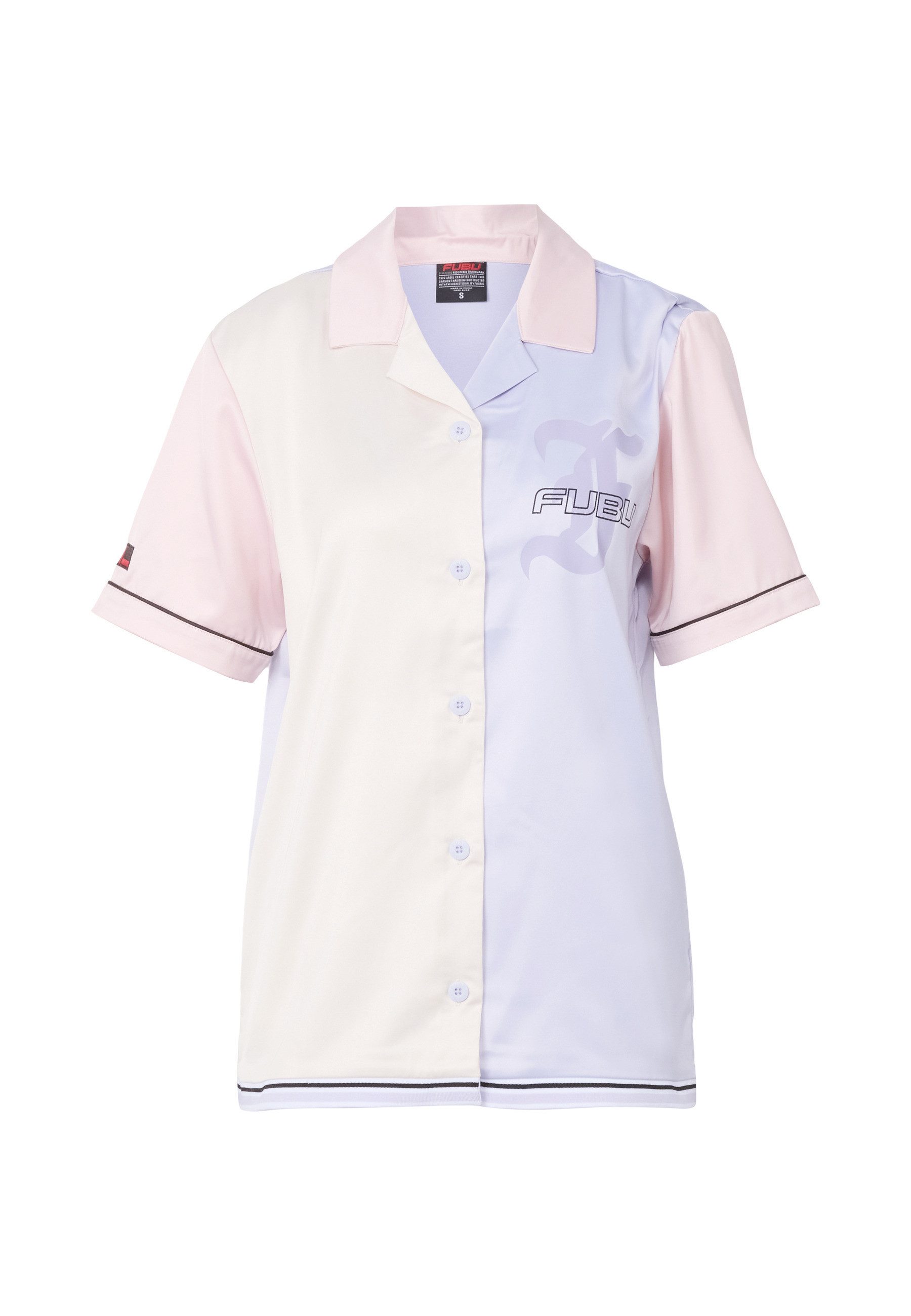 Fubu Langarmhemd Fubu Damen FW222-011-1 FUBU Corporate Tribal Satin Jersey (1-tlg)