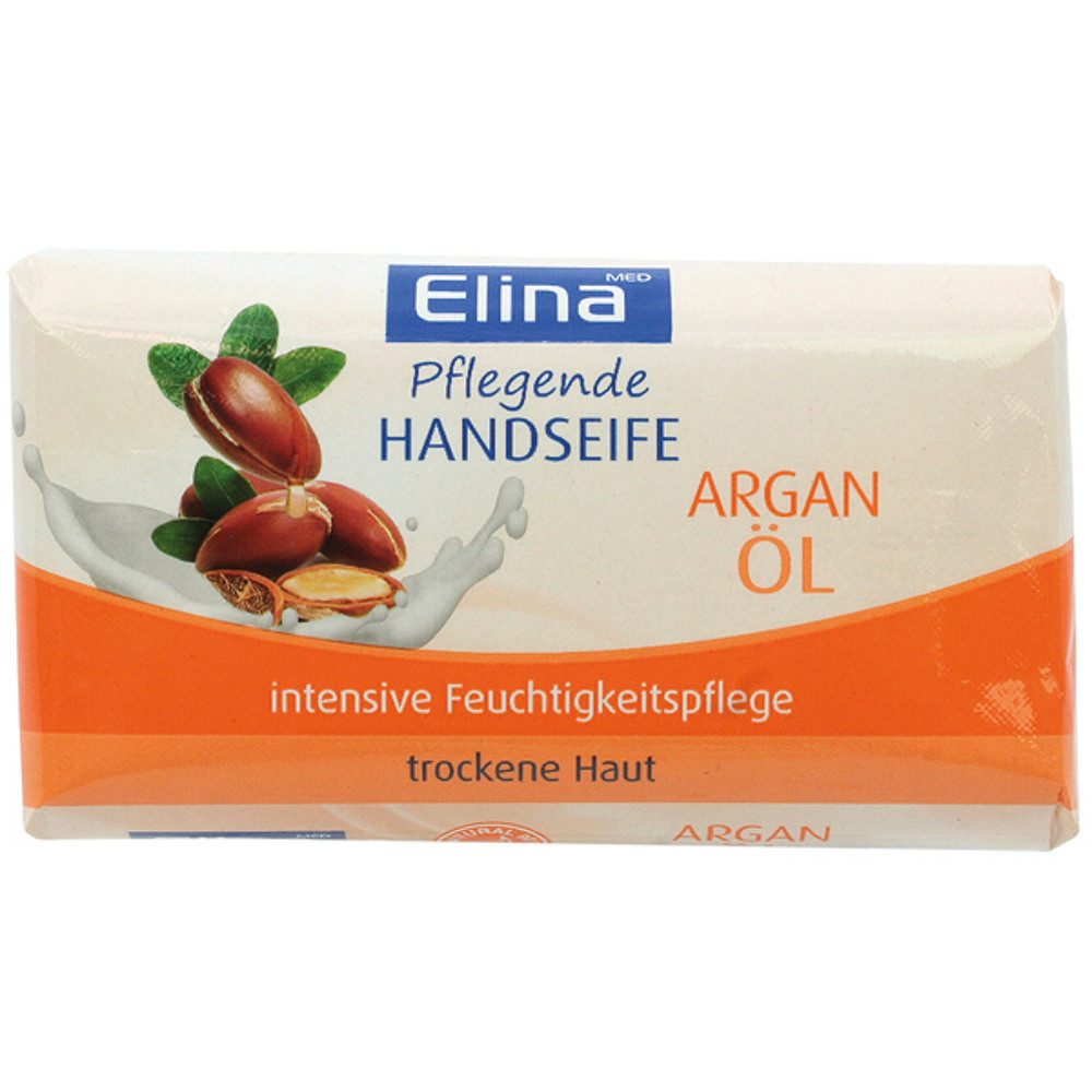Elina Med Handseife 6 x Seife Elina 100g Arganöl Creme Seife Haushaltskernseife Handseife, 6-tlg.