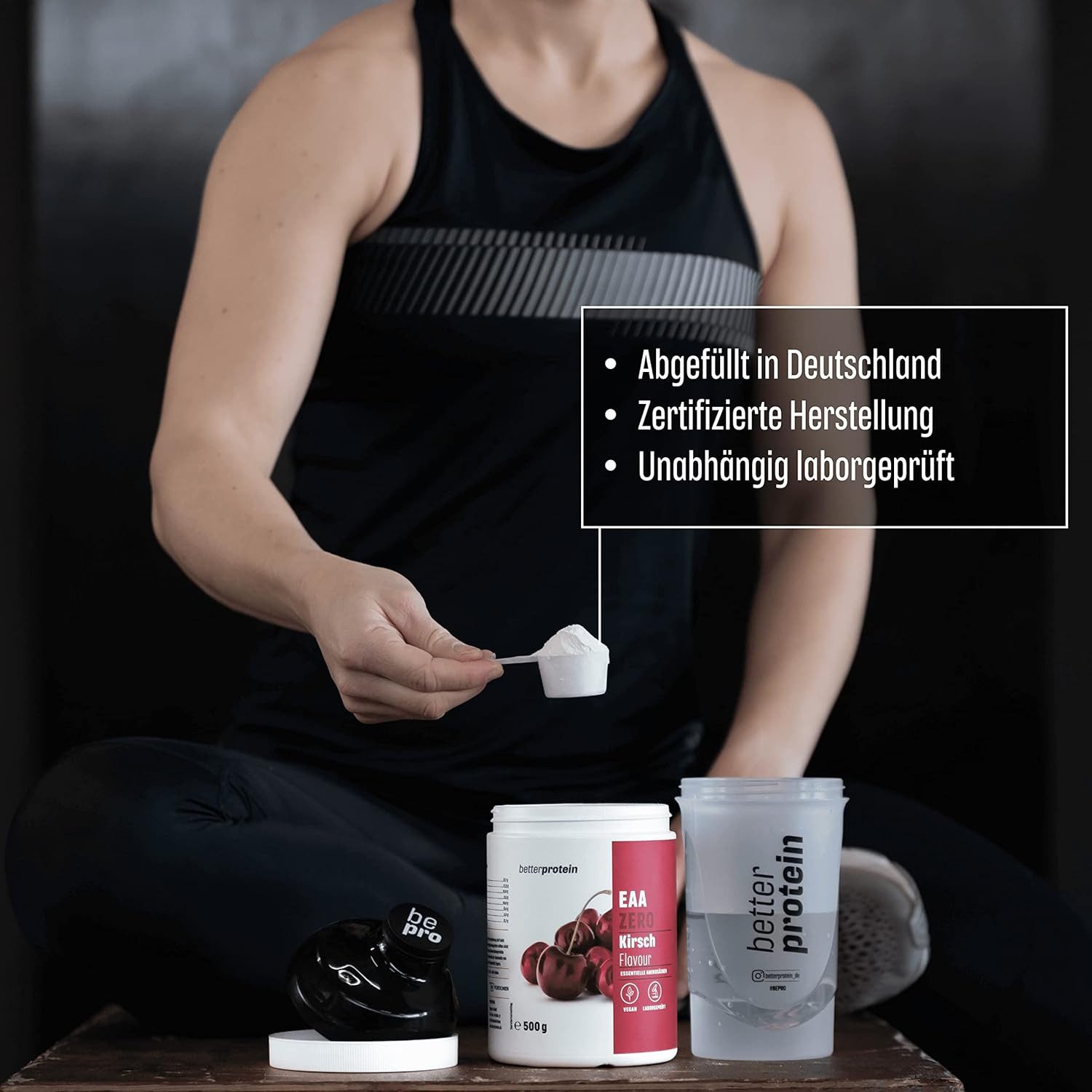 better protein Premium EAA Zero - Hoher BCAA Gehalt – Alle essentiellen Aminosäuren Pulver, 500 g