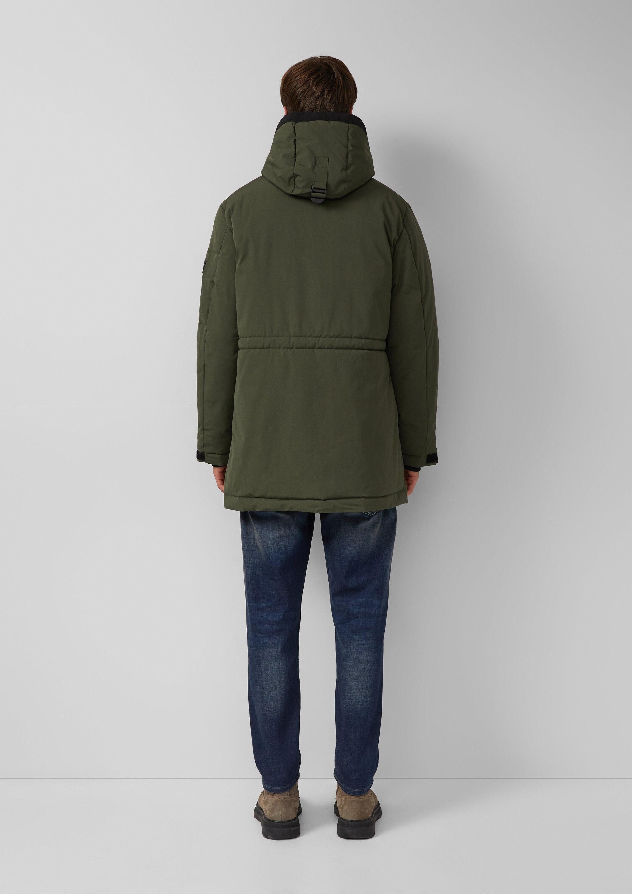 s.Oliver Winterjacke Outdoor-Jacke Wasserabweisender Parka mit Kapuze und sportiven Details