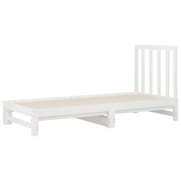 furnicato Bett Tagesbett Ausziehbar Weiß 2x(90x200) cm Massivholz Kiefer