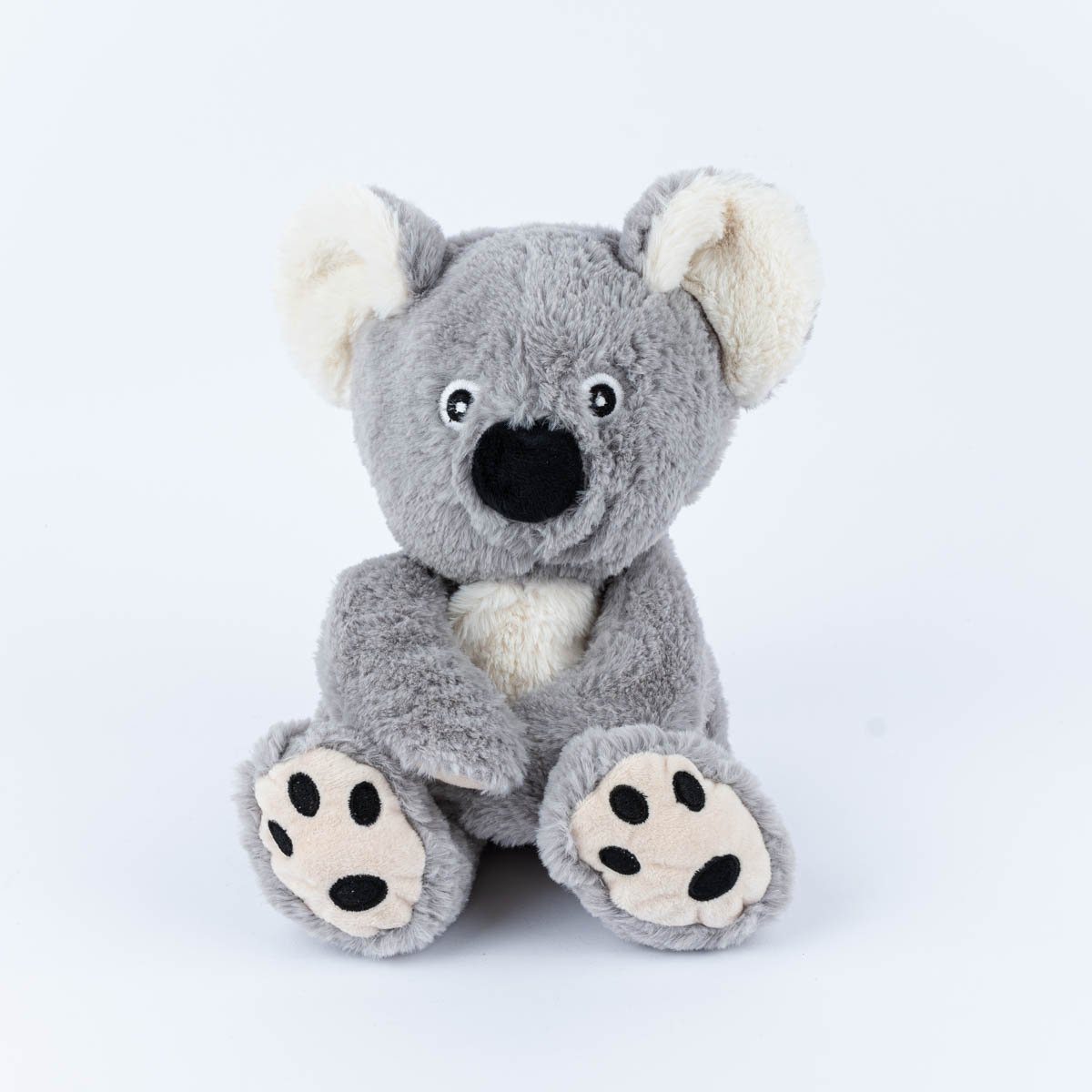 Wärmekissen Premium Wärmetier Koala Bär Baby grau weiß mit 100% Hirse Füllung