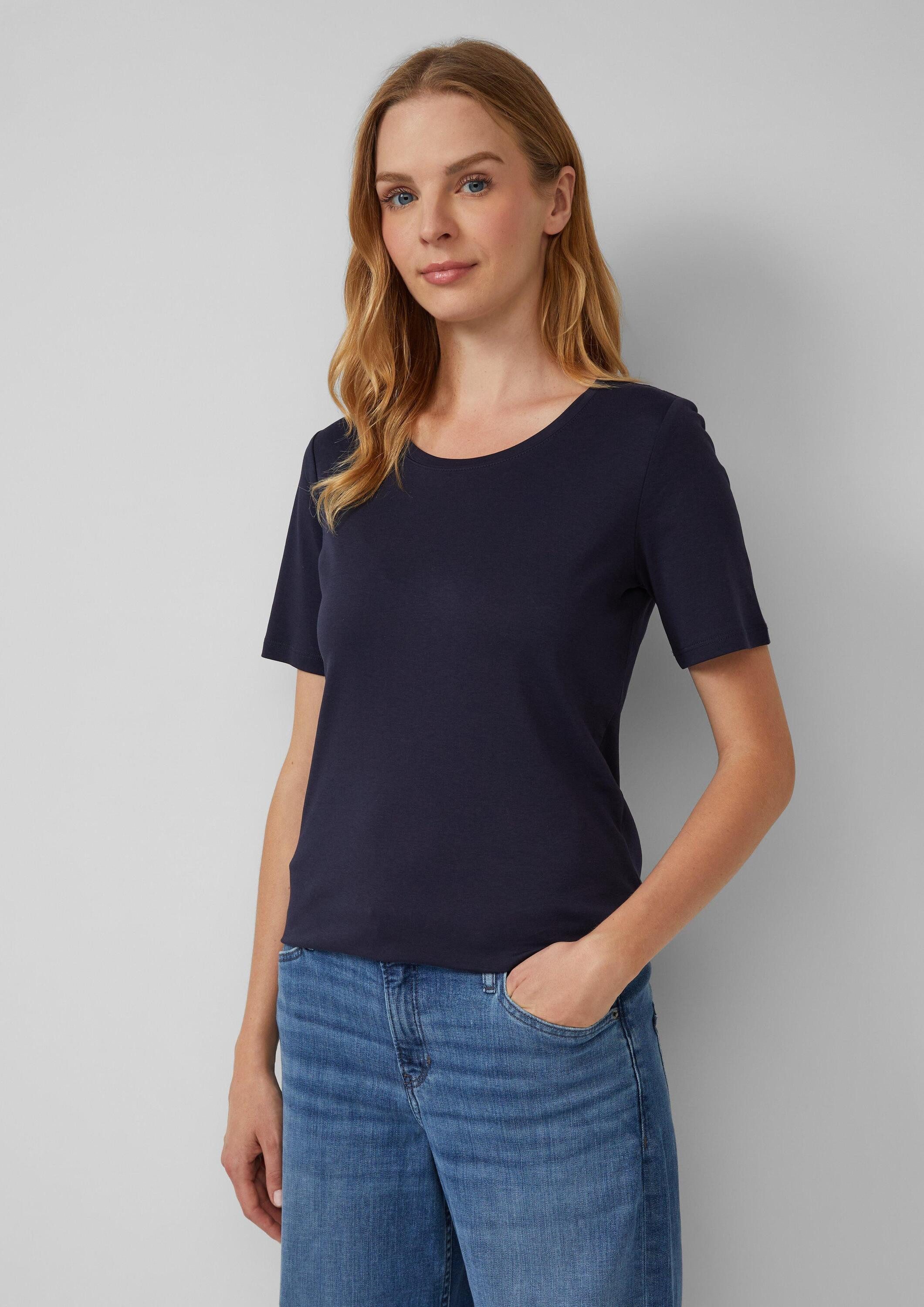 s.Oliver Kurzarmshirt T-Shirt T-Shirt aus Interlockjersey im Slim Fit günstig online kaufen