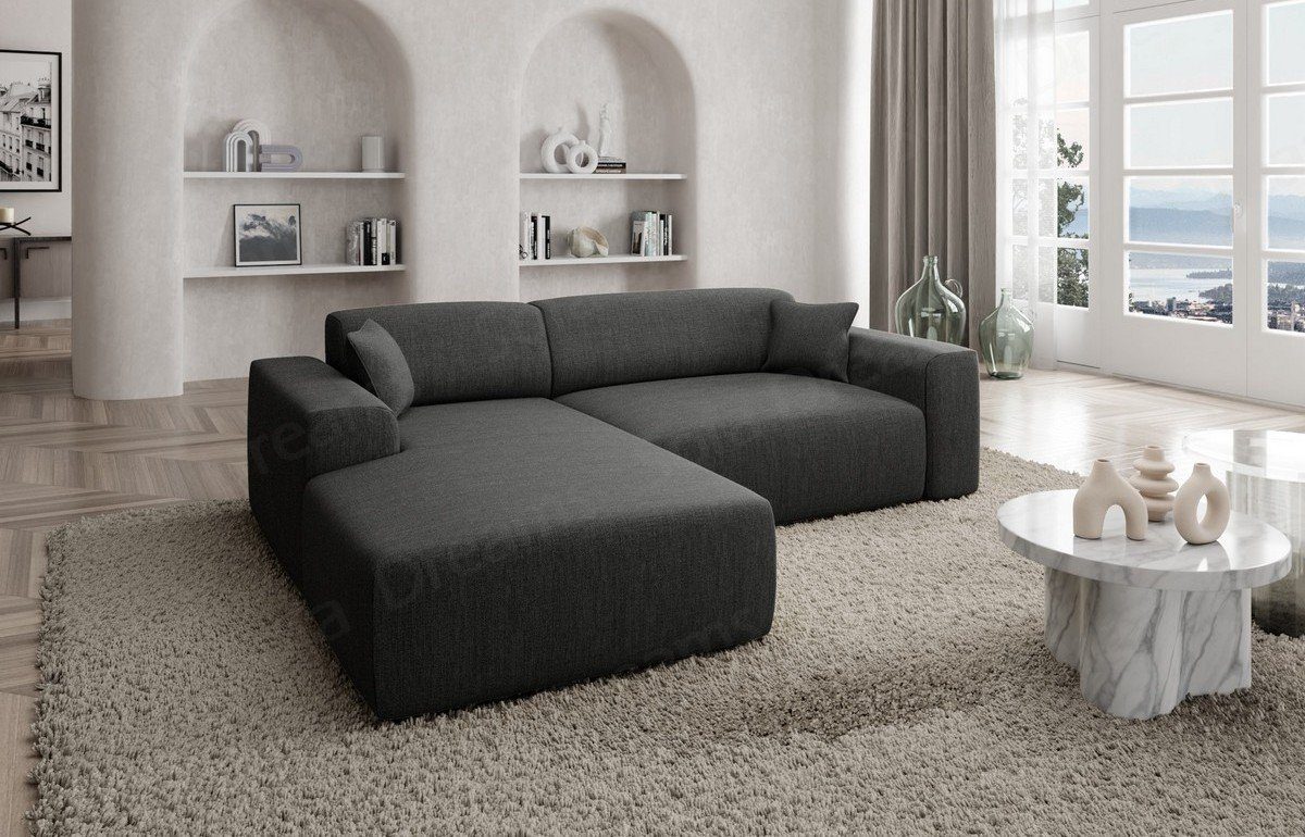Sofa Dreams Ecksofa Designer Stoffsofa Mallorca L Form kurz Modern Stoff Sofa, Strukturstoff, Loungesofa