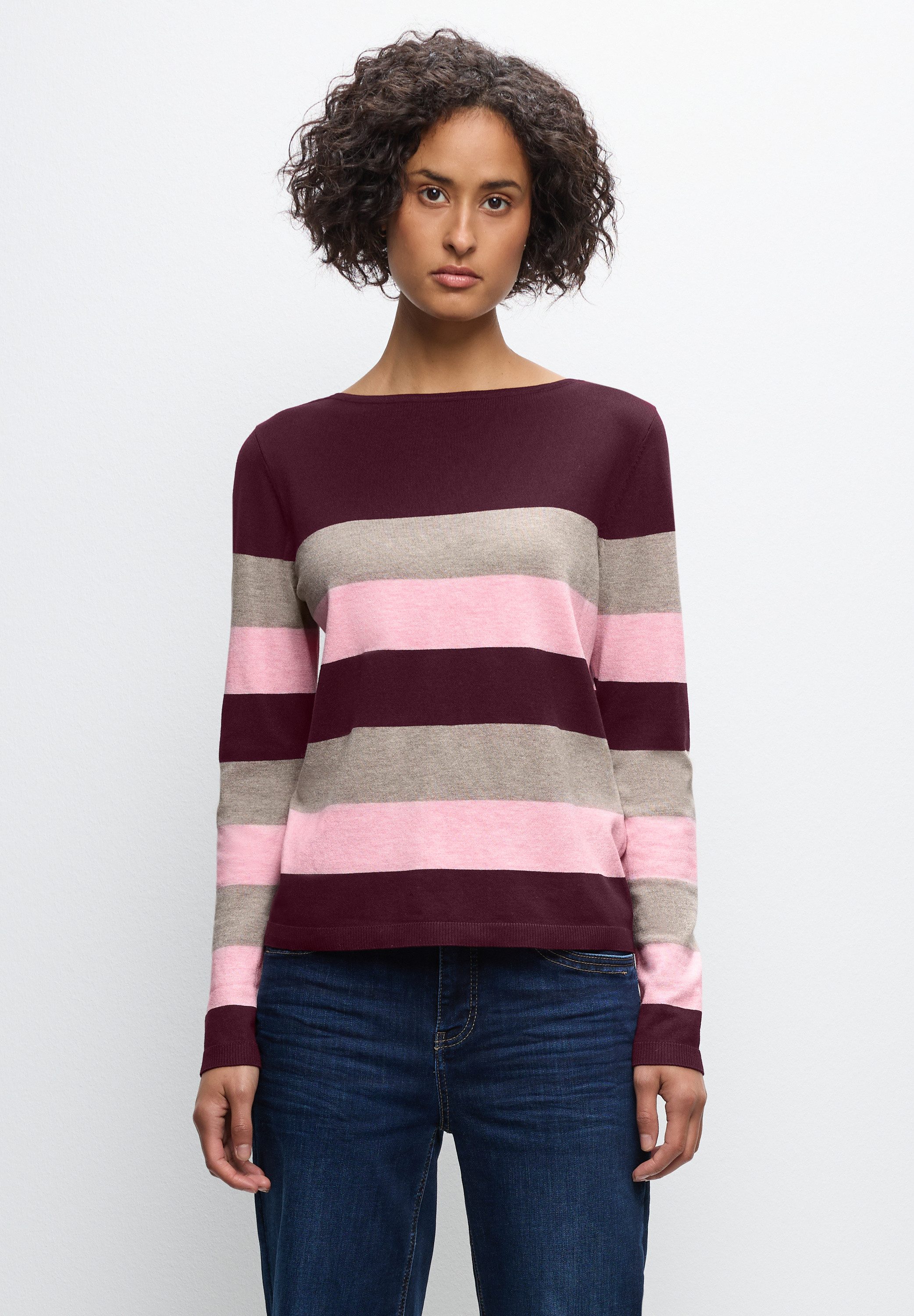 STREET ONE Strickpullover im Streifen-Design günstig online kaufen