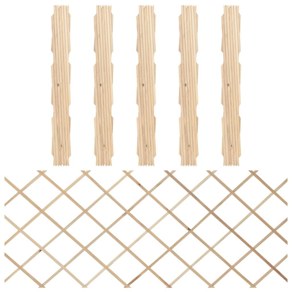 vidaXL Gartenzaun Rankzäune 5 Stk. Massivholz günstig online kaufen