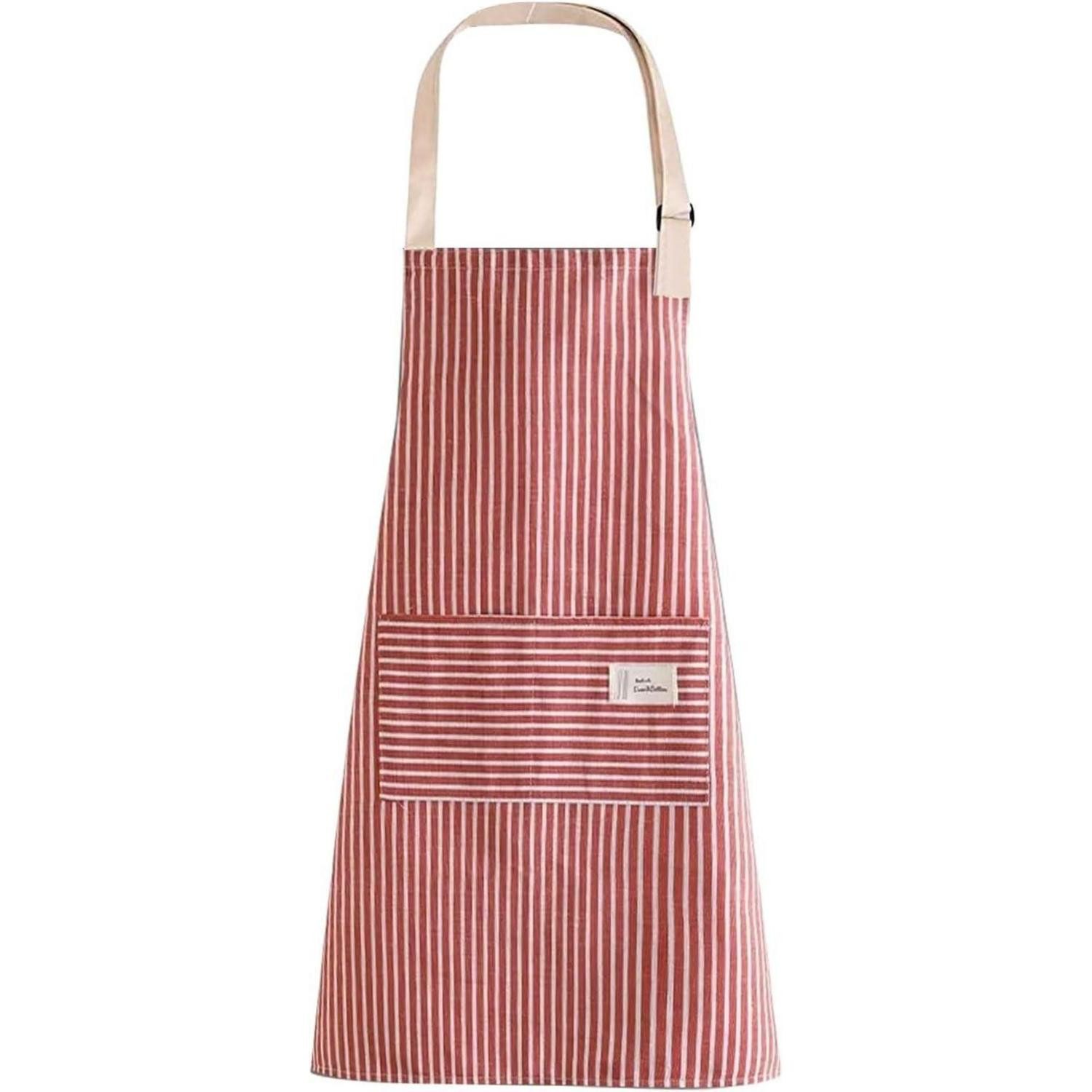 LuxusKollektion Kochschürze Küchenschürze Chef verstellbar Tasche wasserdicht Kochen Dunkelrosa