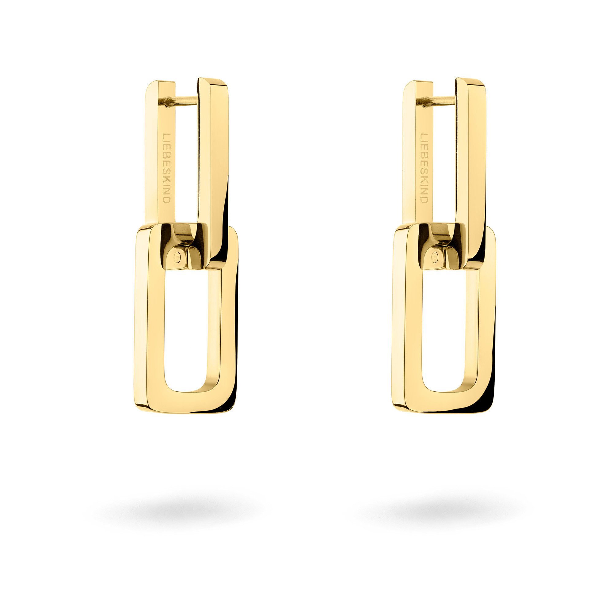 Liebeskind Berlin Paar Creolen Schmuck Geschenk Edelstahl Ohrringe The Mini Link, Einhänger abnehmbar