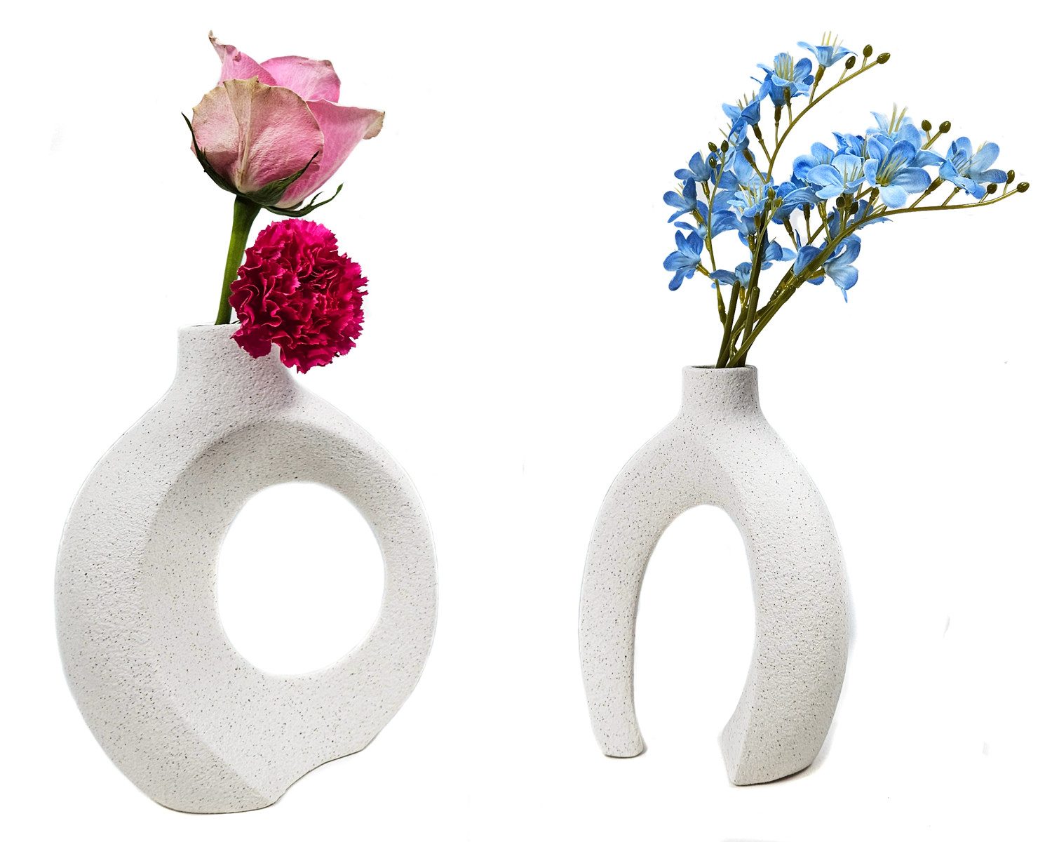 Yudu Tischvase 2-teiliges Vasen Set Blumenvase Dekovase Vase Romantik Desig günstig online kaufen