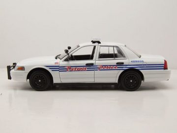 GREENLIGHT collectibles Modellauto Ford Crown Victoria Detroit Police Interceptor 2008 weiß Modellauto, Maßstab 1:24
