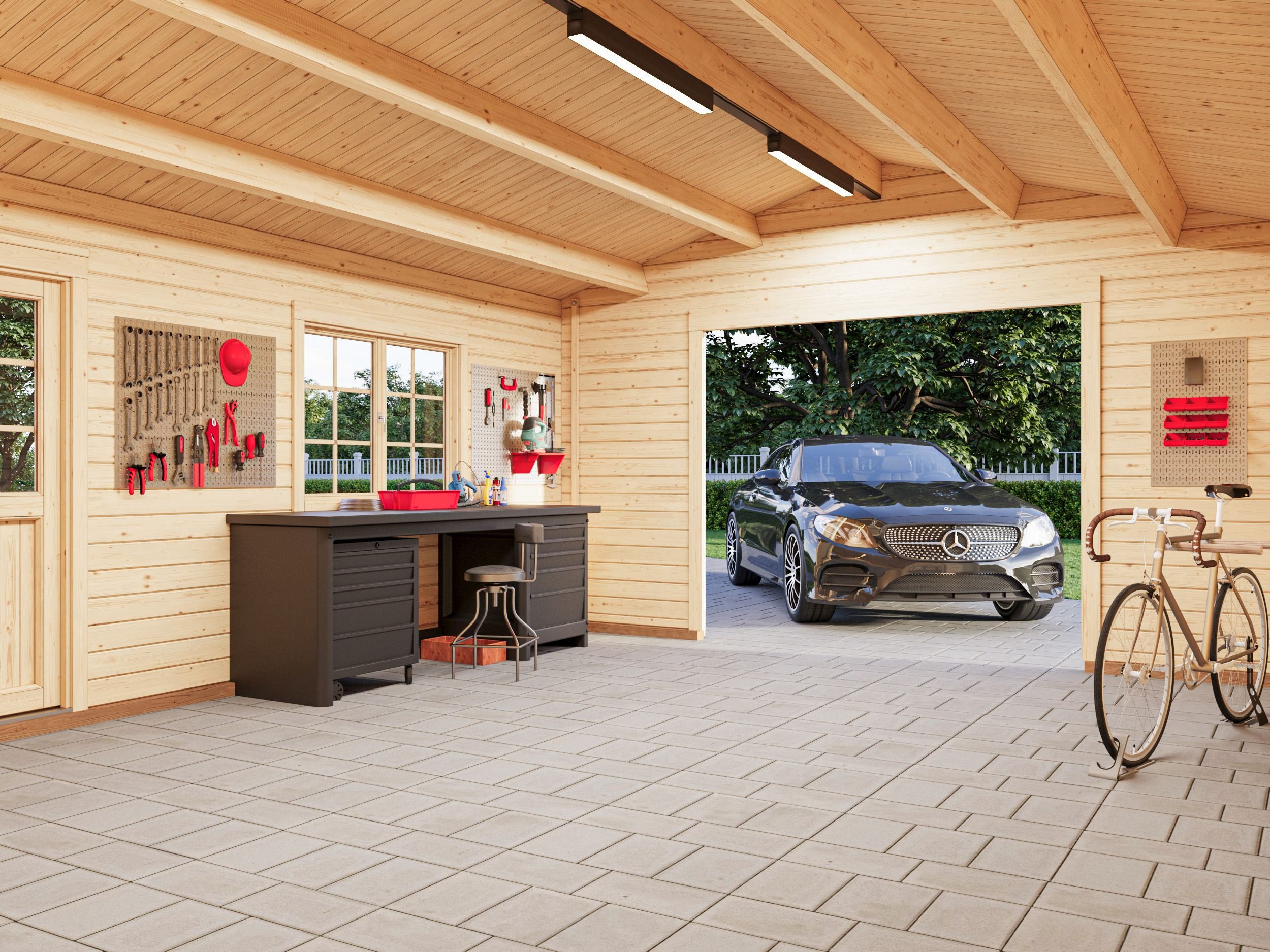 Palmako Garage Roger, ohne Tor, BxTxH: 514x598x287 cm