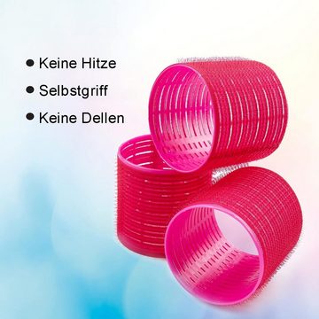 Rnemitery Haarspange 9 Stück Große Lockenwickler, Selbsthaftend Hair Rollers Set 44*63mm, 9-tlg.