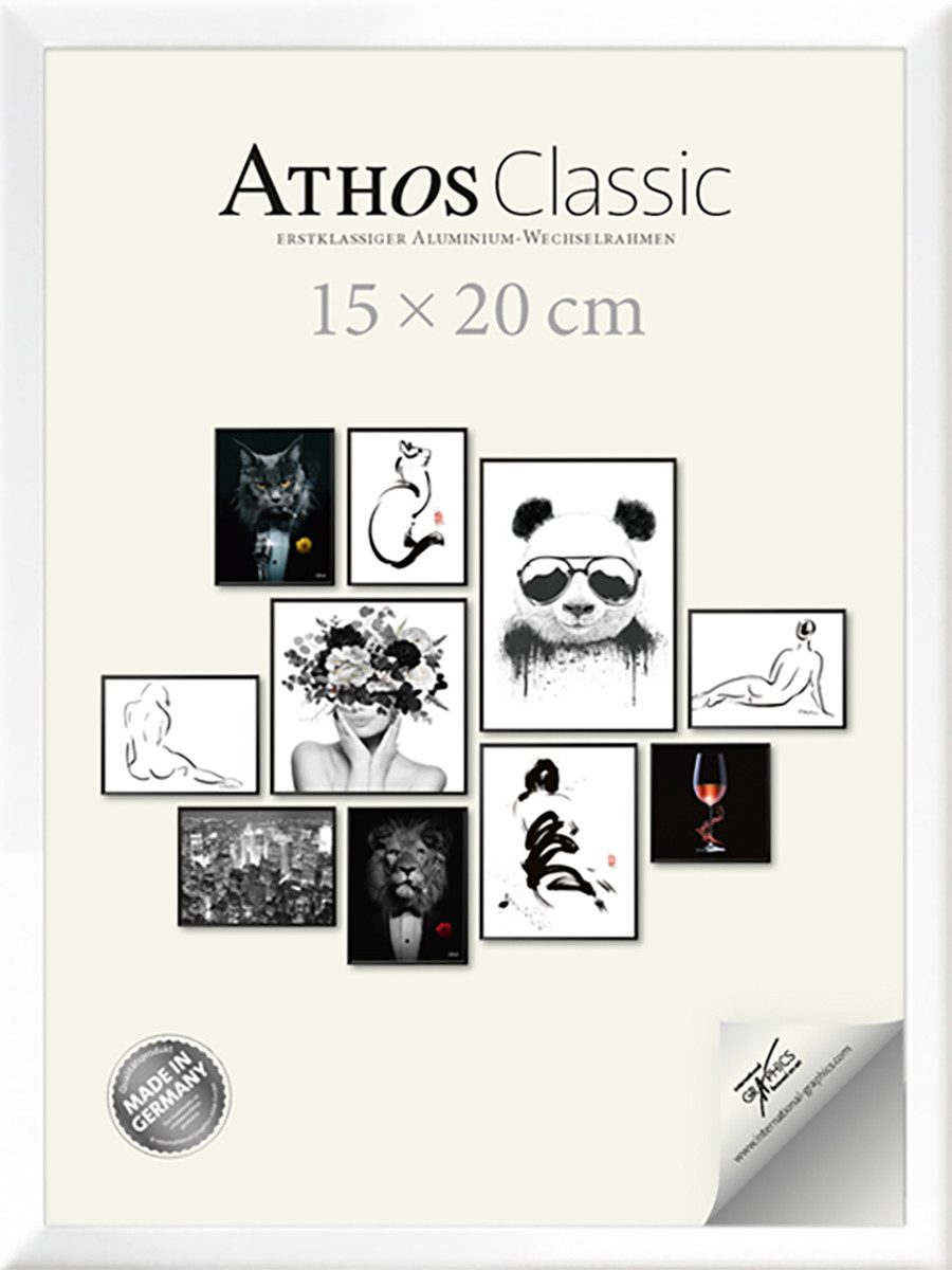 International Graphics 2020 GmbH Bilderrahmen Athos Classic+, Aluminium, Made in Germany, Wechselrahmen, Fotorahmen