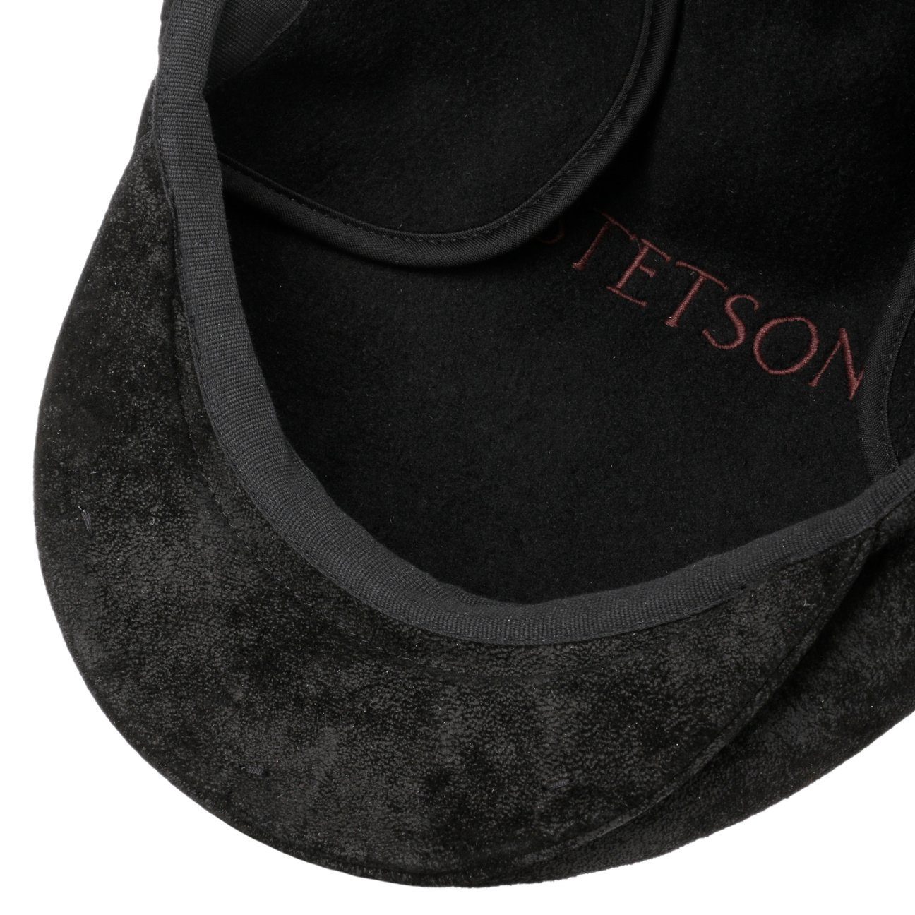 EU Schirm, mit schwarz the Cap in Stetson (1-St) Schirmmütze Flat Made