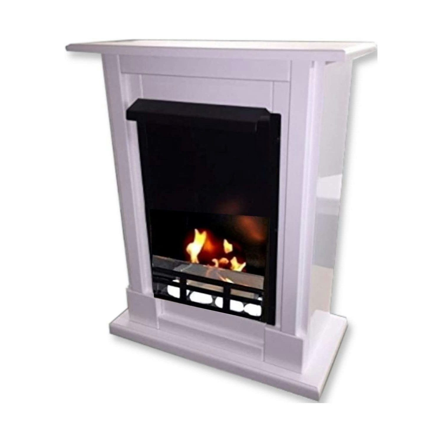 Kaminbau Mierzwa Echtfeuer-Dekokamin Madrid (Deluxe, Brenngel & Bio-Ethanol Kamin inkl. regulierbarem Brenner & Zubehör), Farbwahl, Gelkamin, Ethanolkamin, Kaminofen, Bodenkamin
