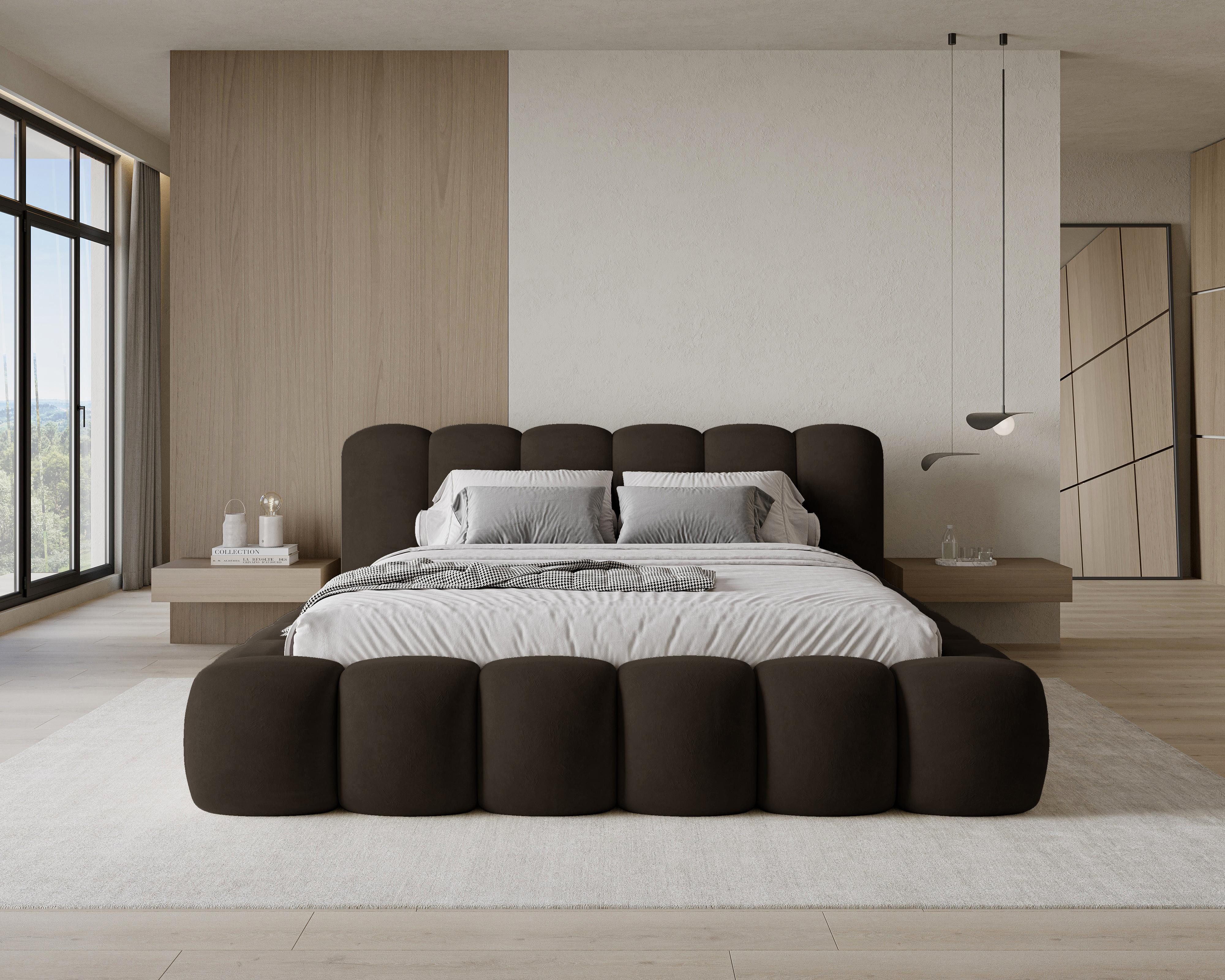 Chilly Möbel Polsterbett Samt Stoff mit Stauraum und Hubfunktion Metallrahmen (Boxbett ohne Matratze in vielen Farben, 140x200 160x200 180x200 200x200cm), gepol – Bild 2 von 5