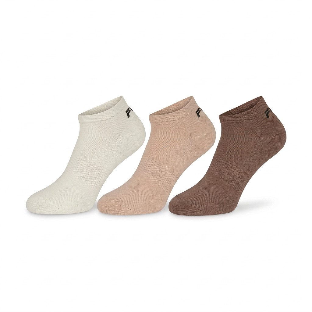 Fila Socken UNISEX INVISIBLE PLAIN SOCKS (3 Paar) mit eingestricktem Logo an der Ferse