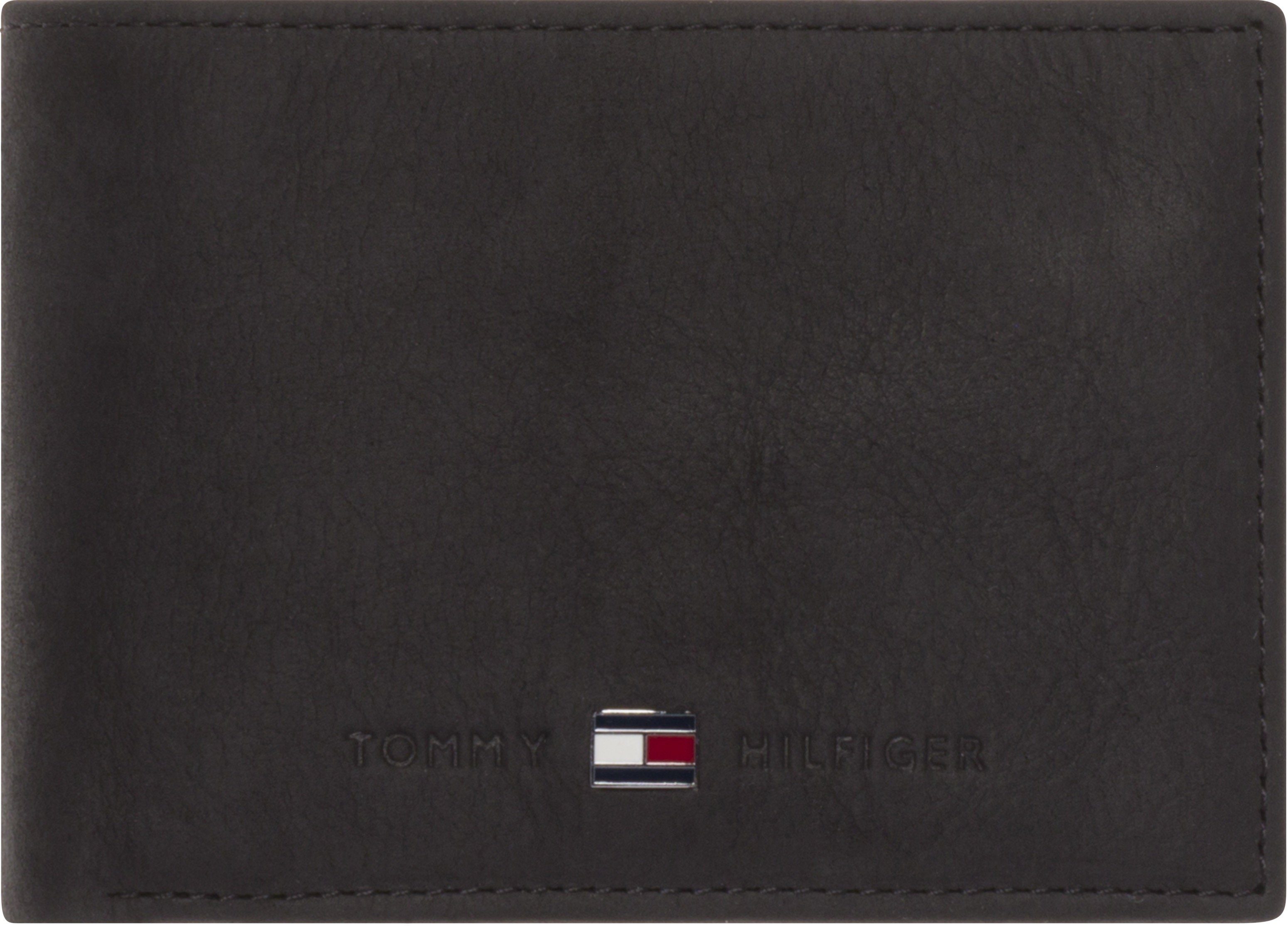 Tommy Hilfiger Geldbörse JOHNSON MINI CC FLAP COIN POCKET, aus hochwertigem Leder