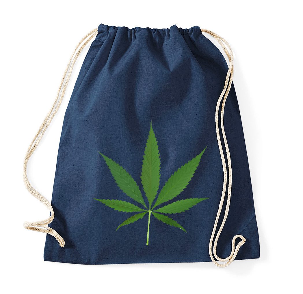 Blondie & Brownie Turnbeutel Cannabis Turnbeutel Blattmotiv Print Freizeit Sport Tasche (Einzelstück, Einzelartikel), Cannabis Blatt Naturgrafik Freizeitbeutel