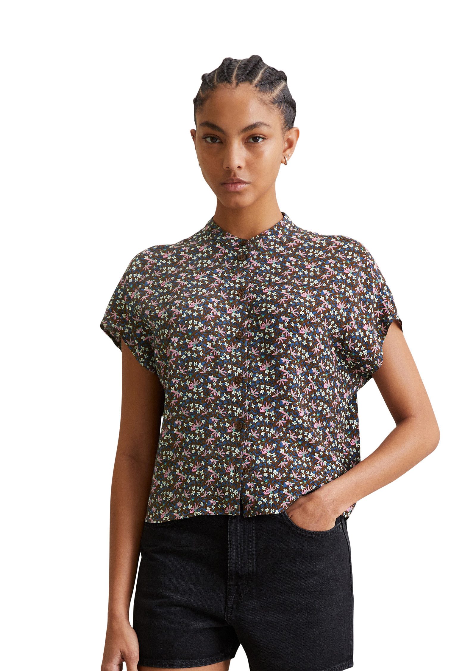 Marc O'Polo DENIM Kurzarmbluse aus LENZING™ ECOVERO™ günstig online kaufen