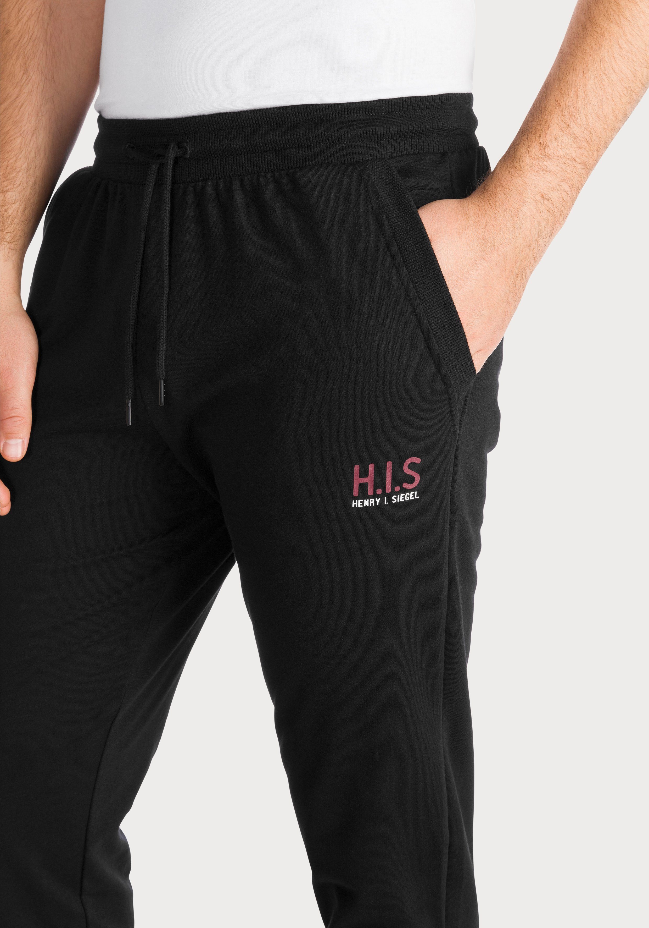 H.I.S Sweathose Jogginghose mit kleinem Logodruck