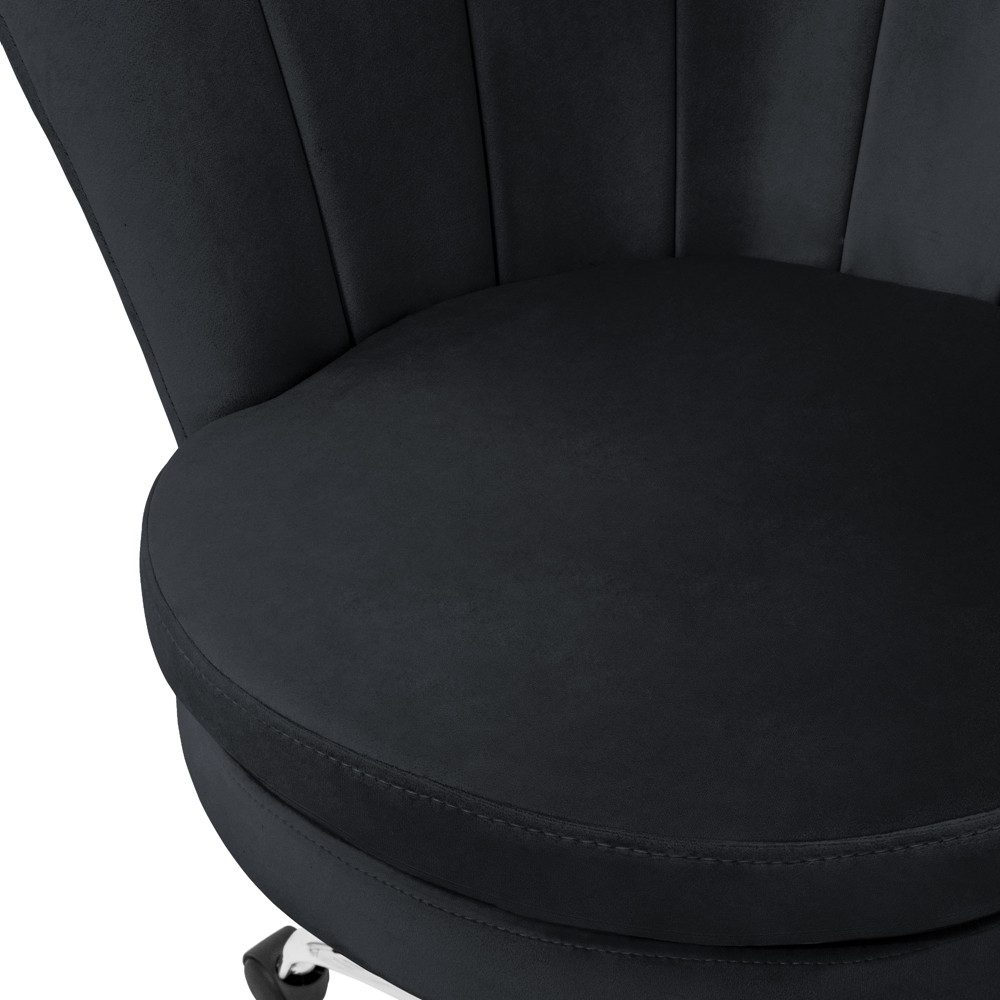 ML-DESIGN Bürostuhl 360° Drehstuhl aus Samt, Polsterstuhl mit Rückenlehne höhenverstellbar (1 St), Schminktisch Stuhl Drehstuhl Muschel auf Rollen ergonomisch S – Bild 5 von 5