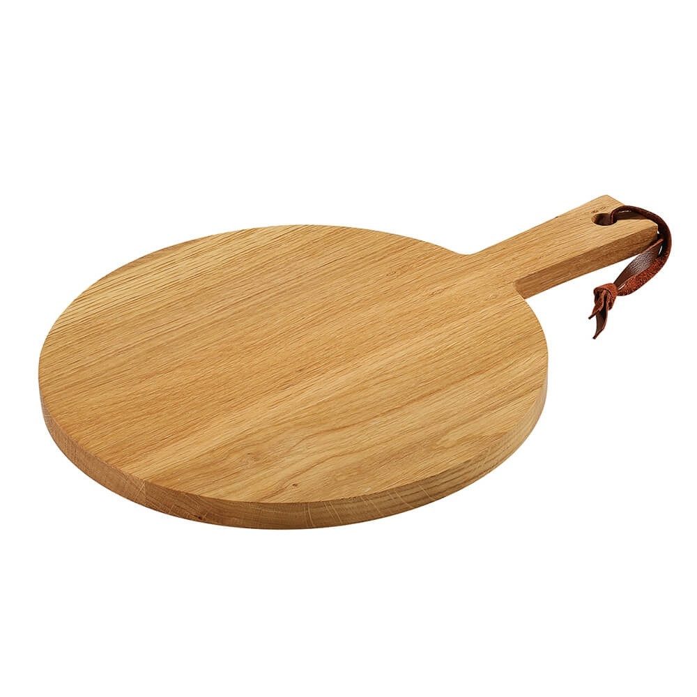 ZASSENHAUS Servierplatte Zassenhaus Käseplatte Steakplatte 30x2cm Eichenholz mit Griff