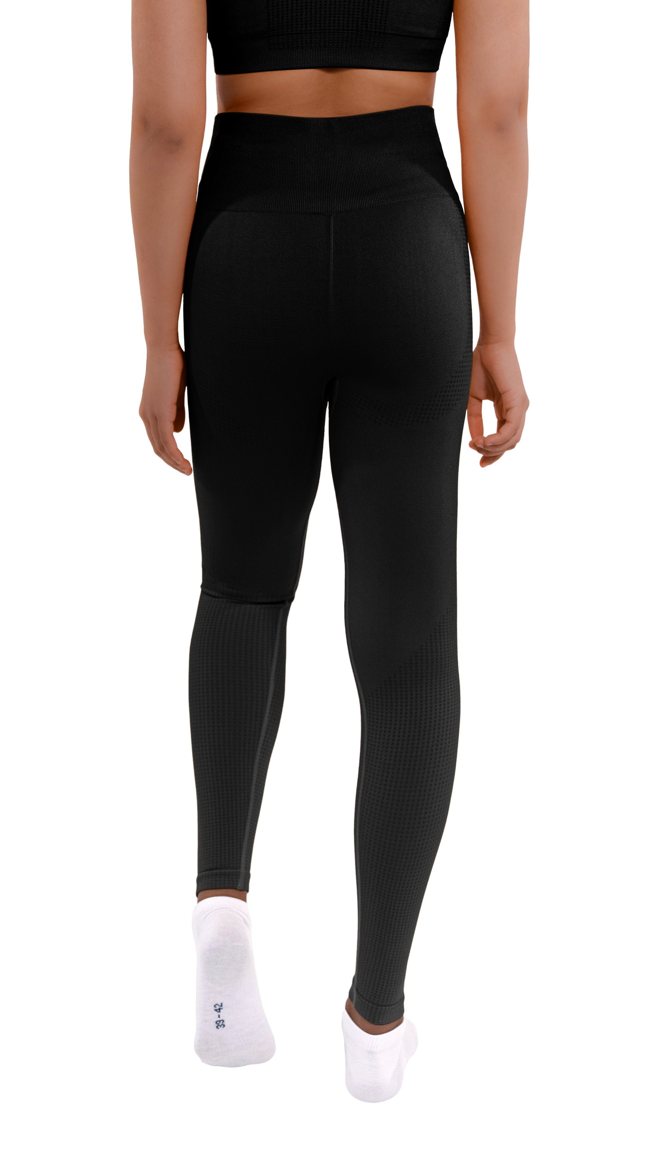 Stark Soul® Highwaist Leggings Sport Leggings "reflect" mit hohem breitem Bund