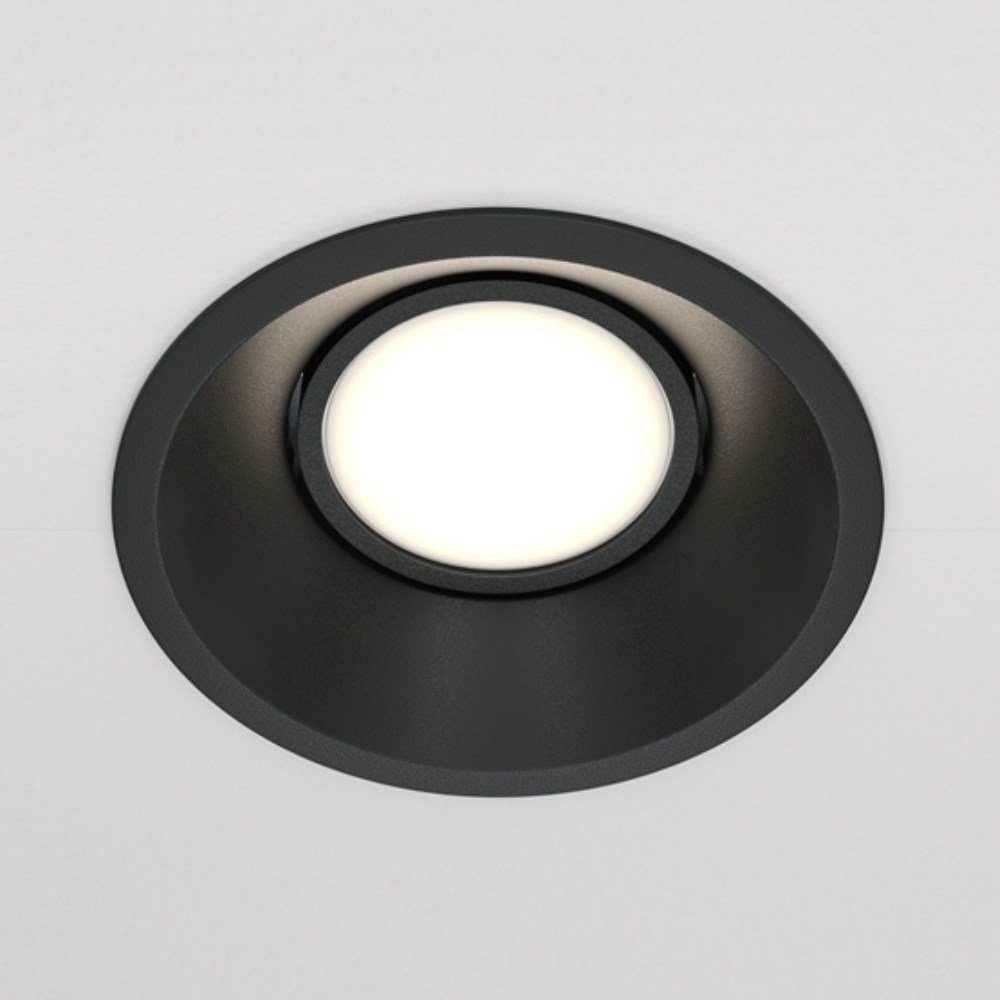click-licht Einbauleuchte Deckeneinbauleuchte Dot in Schwarz GU10 rund 93mm IP20, keine Angabe, Leuchtmittel enthalten: Nein, warmweiss, Einbaustrahler, Einbauleuchte