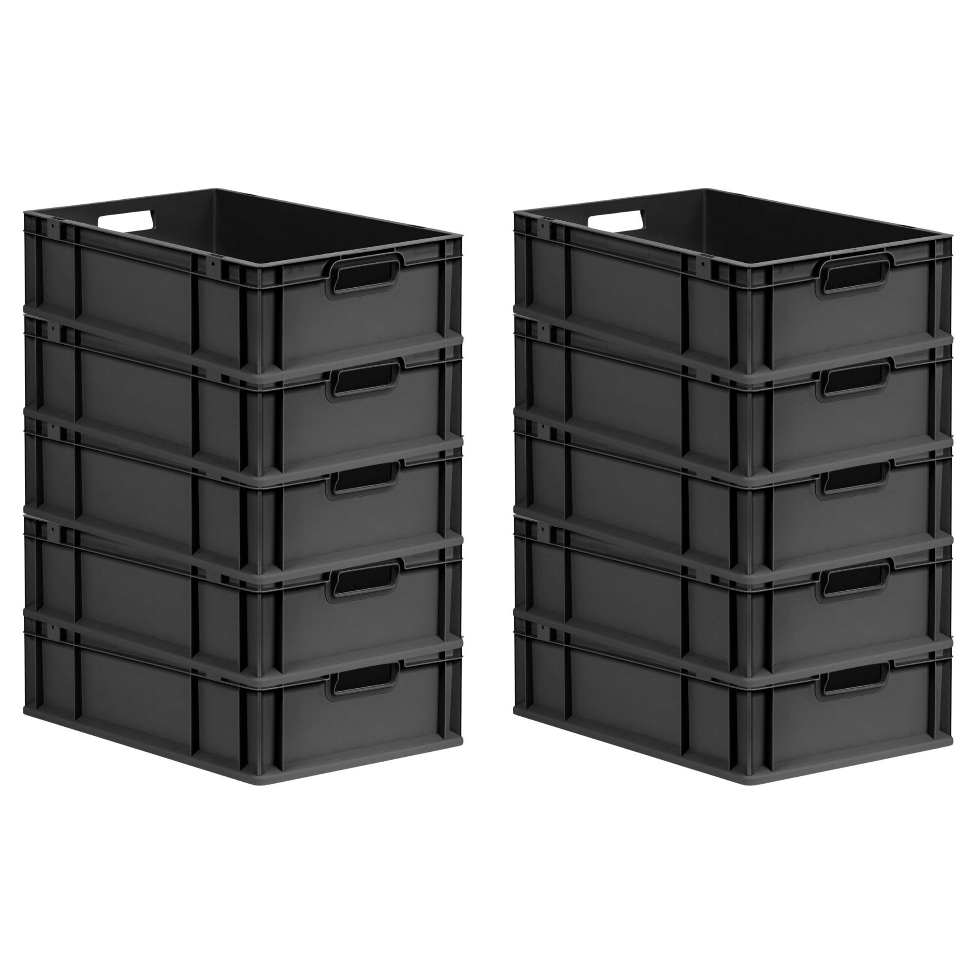 PROREGAL® Stapelbox SparSet Eurobox NextGen Grip, Verschiedene Größen/Mengen (10 St)