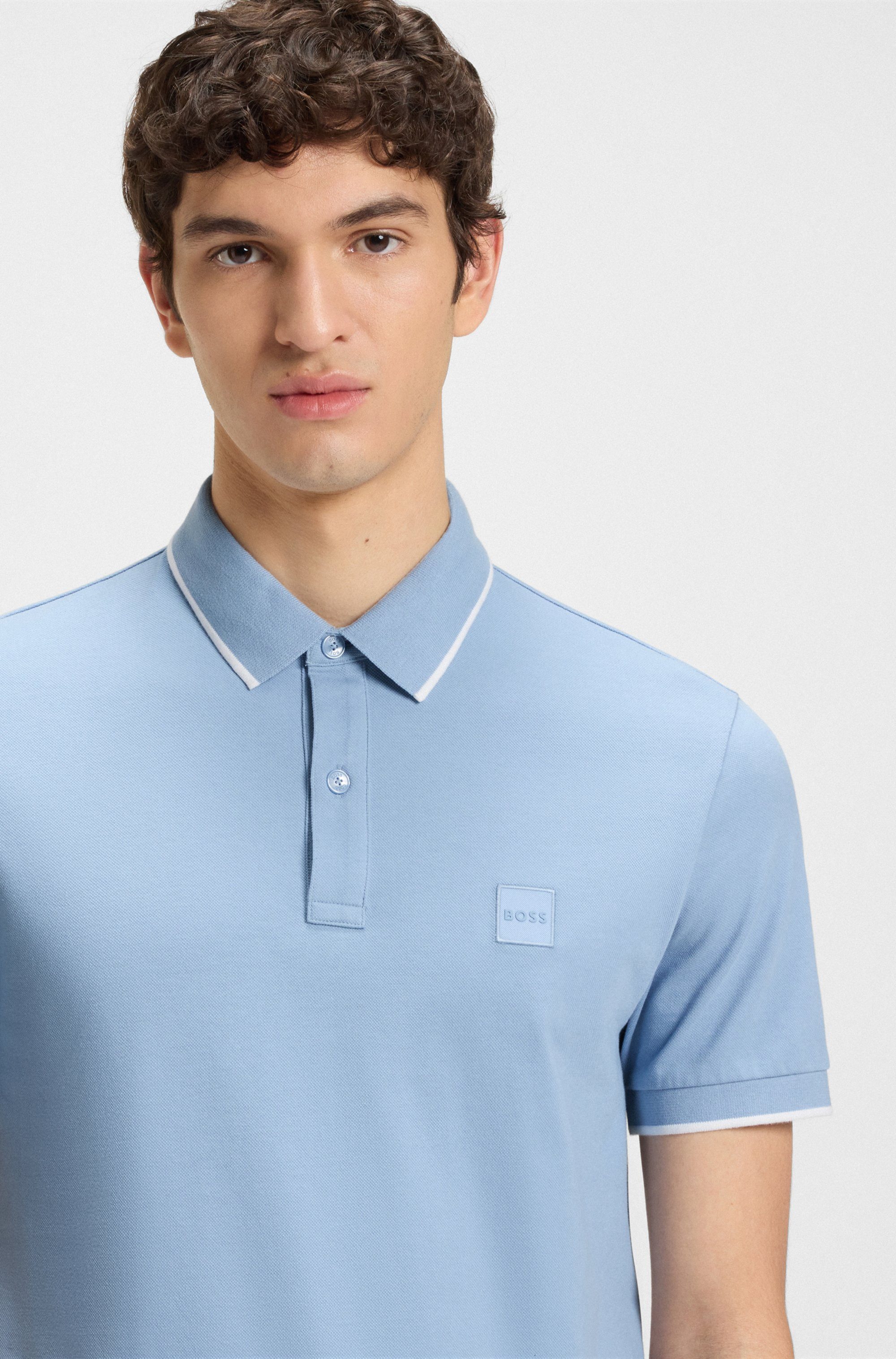 BOSS ORANGE Poloshirt Passertip mit BOSS Logo-Badge günstig online kaufen