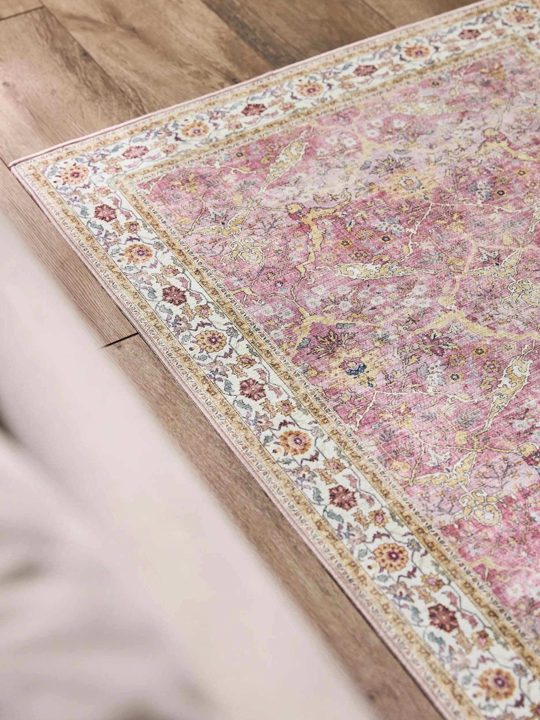 benuta Läufer Laury, rechteckig, Höhe: 5 mm, Teppich Wohnzimmer, Schlafzimmer, Esszimmer, Flur, Kunstfaser, Cozy
