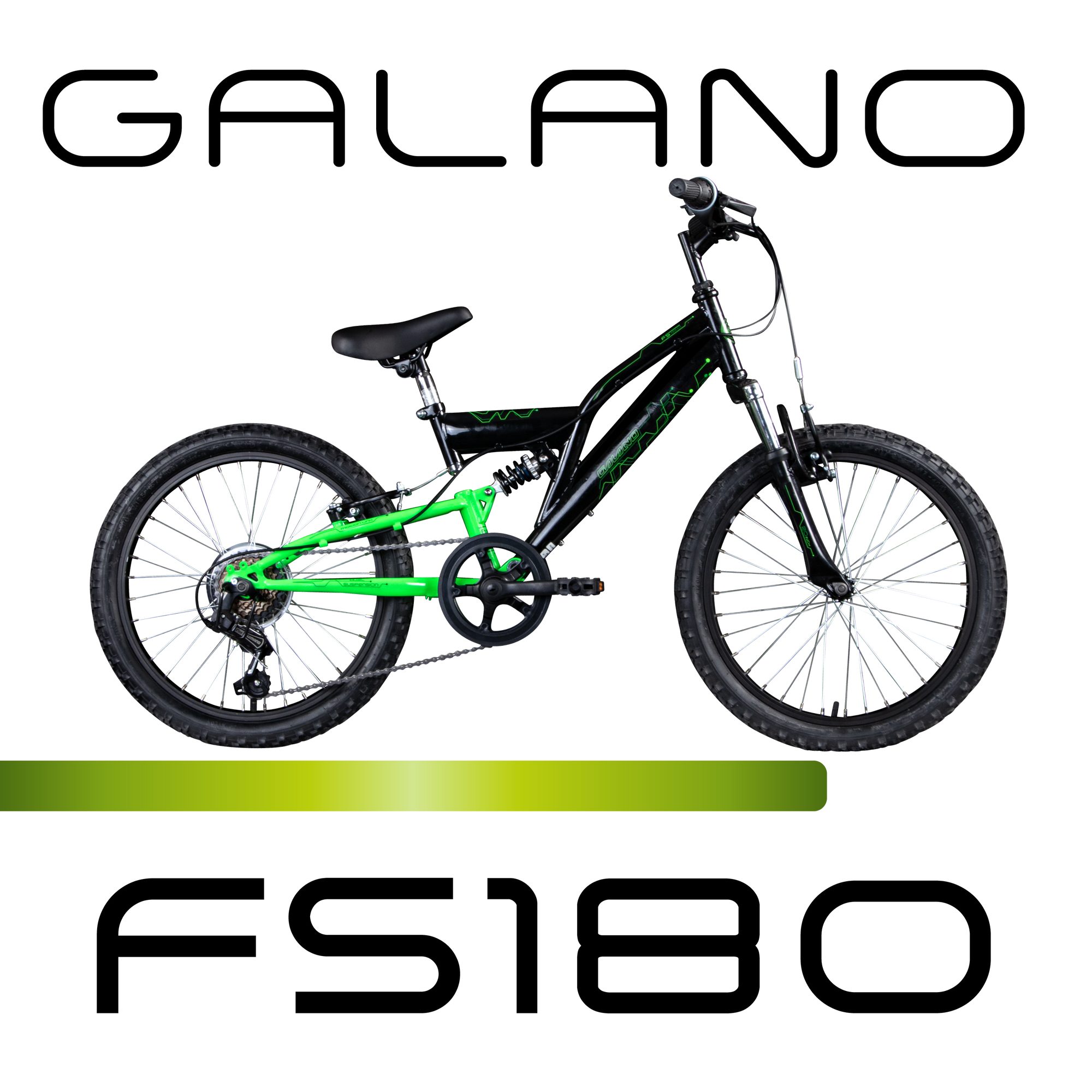 Galano Mountainbike FS180, 6 Gang, Kettenschaltung, 20 Zoll Kinderfahrrad ab 6 Jahre 120-135 cm für Mädchen und Jungen