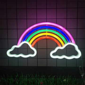 DOPWii Dekolicht LED-Regenbogen-Wandleuchte, LED-Neon-Dekoleuchte, geeignet für Kinderzimmer