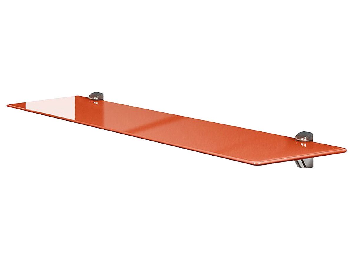 einfachgutemoebel Waschtisch-Set Glasregal aus Sicherheitsglas ESG orange 80cm, (Glasregal, 1-St., Glasregal)