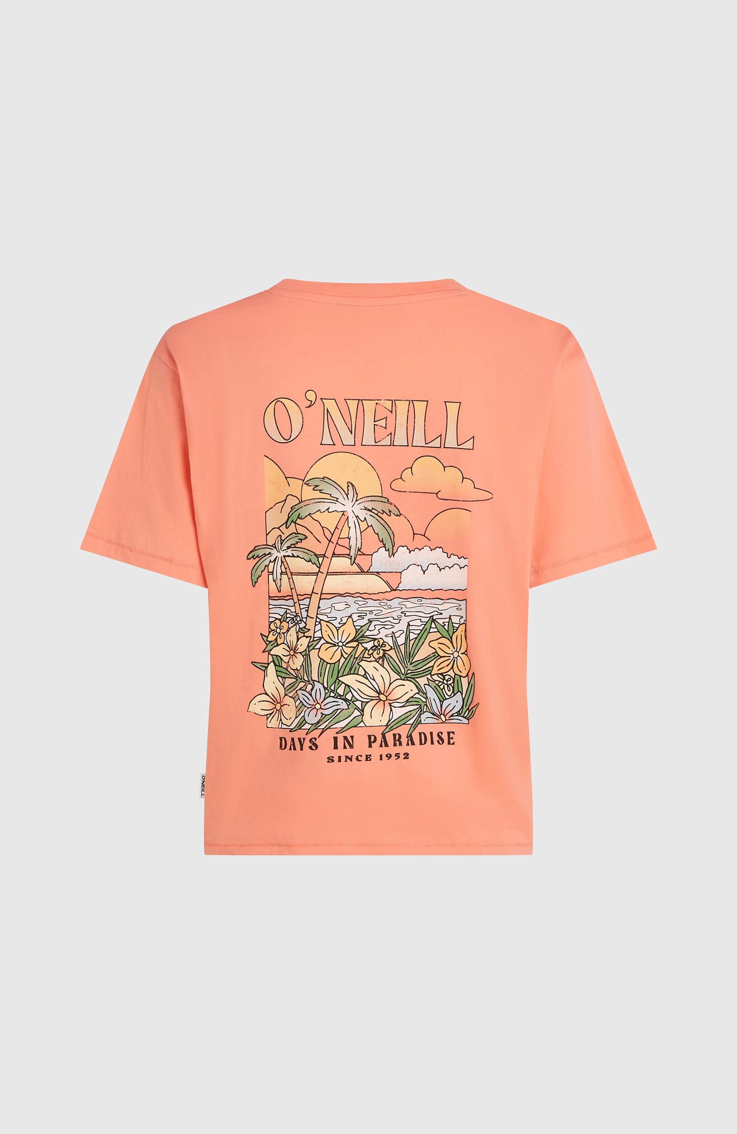 O'Neill T-Shirt O'NEILL BOXY BACK PRINT T-SHIRT sportliche Passform, lockerer Schnitt, aus Baumwolle