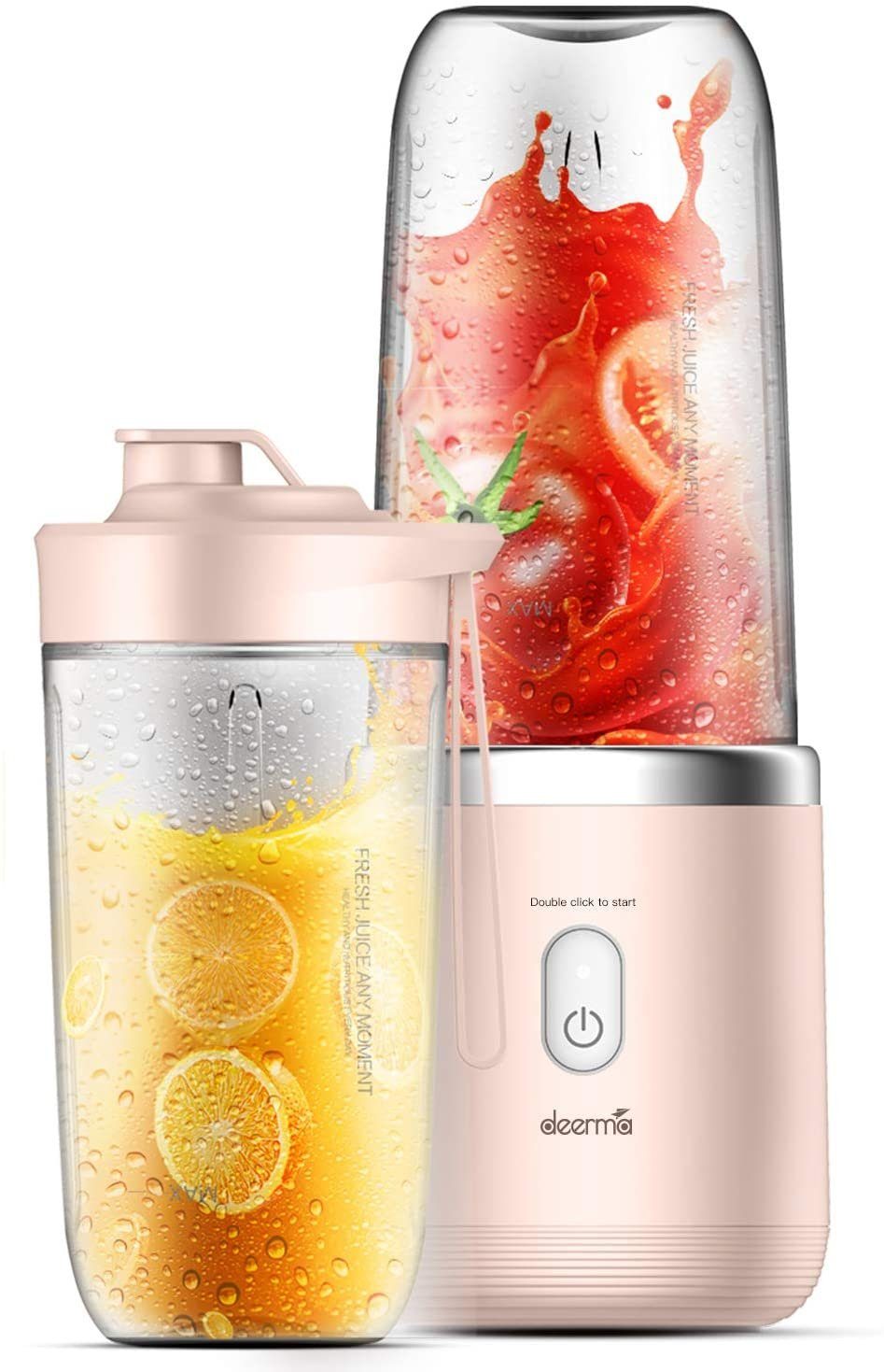 Deerma Akku-Smoothie-Maker Deerma DEM-NU05 Smoothie maker Mini Standmixer 400ml Tragbarer mixer Juicer, 140 W