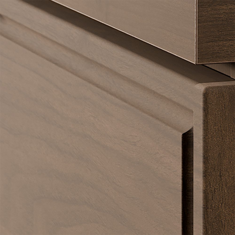 Lomadox Hängeschrank TEMUCO-56-WALNUT in Walnuss mit Rahmenfräsung, 30 cm breit, grifflos – Bild 2 von 5