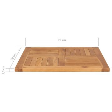 vidaXL Tischplatte Tischplatte Massivholz Teak 70×70×2,5 cm (1 St)