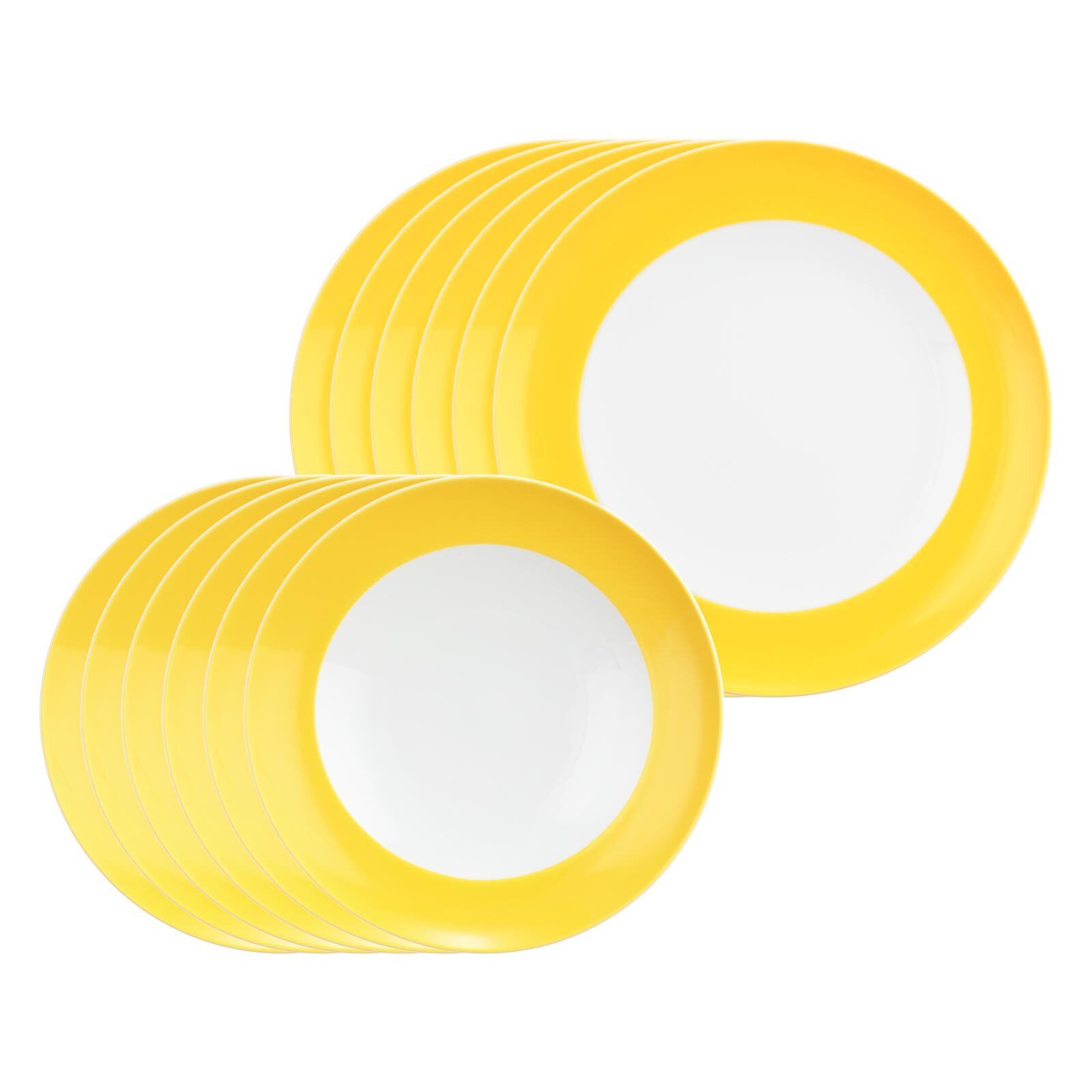 Seltmann Weiden Tafelservice Liberty Pure Colors Tafelservice 12er Set (12-tlg), 6 Personen, Porzellan