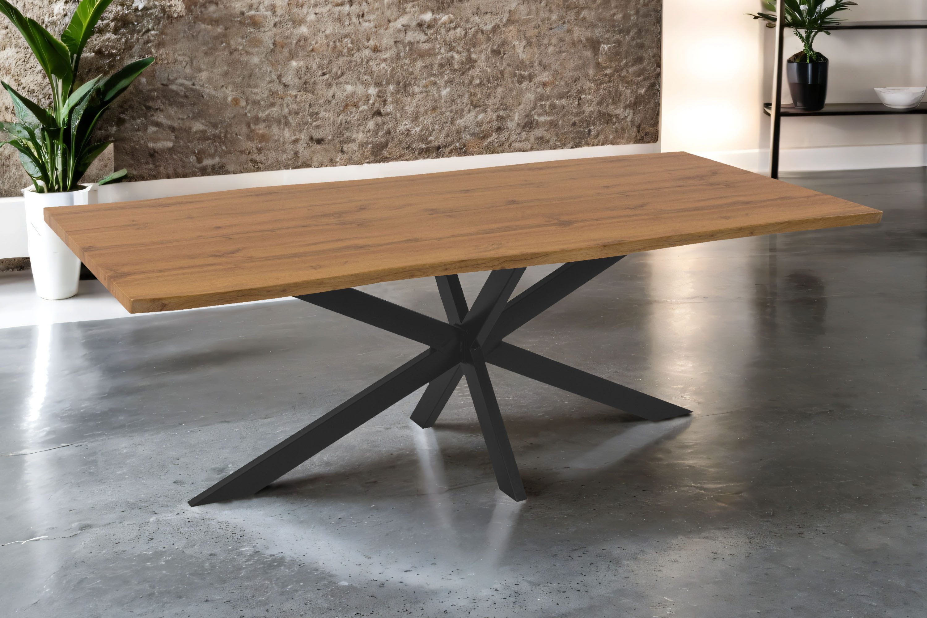 Loreno® Esstisch Josy, verschiedene Holz-Optik, Baumkante, günstig online kaufen