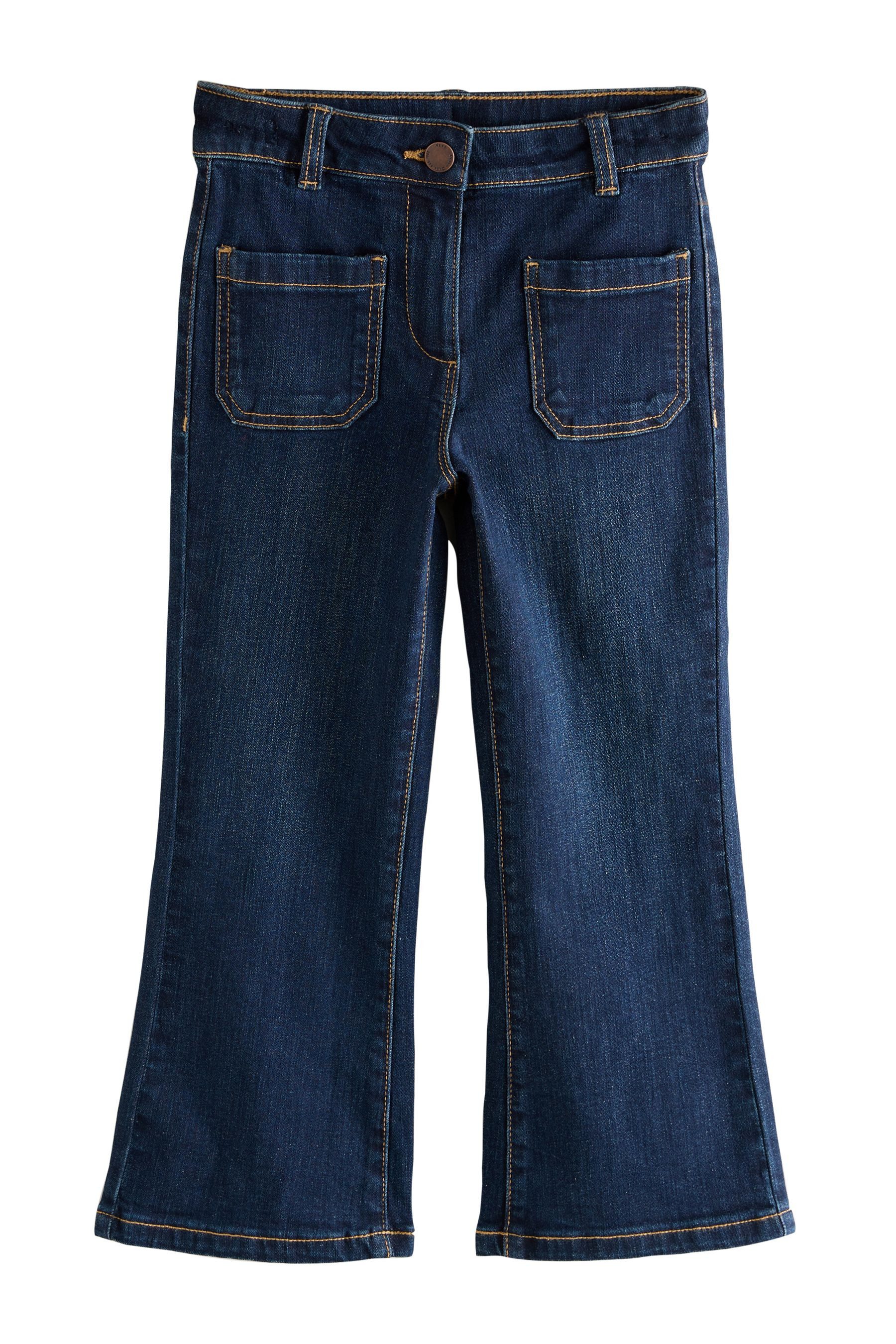 Schlagjeans Hose mit ausgestelltem Bein