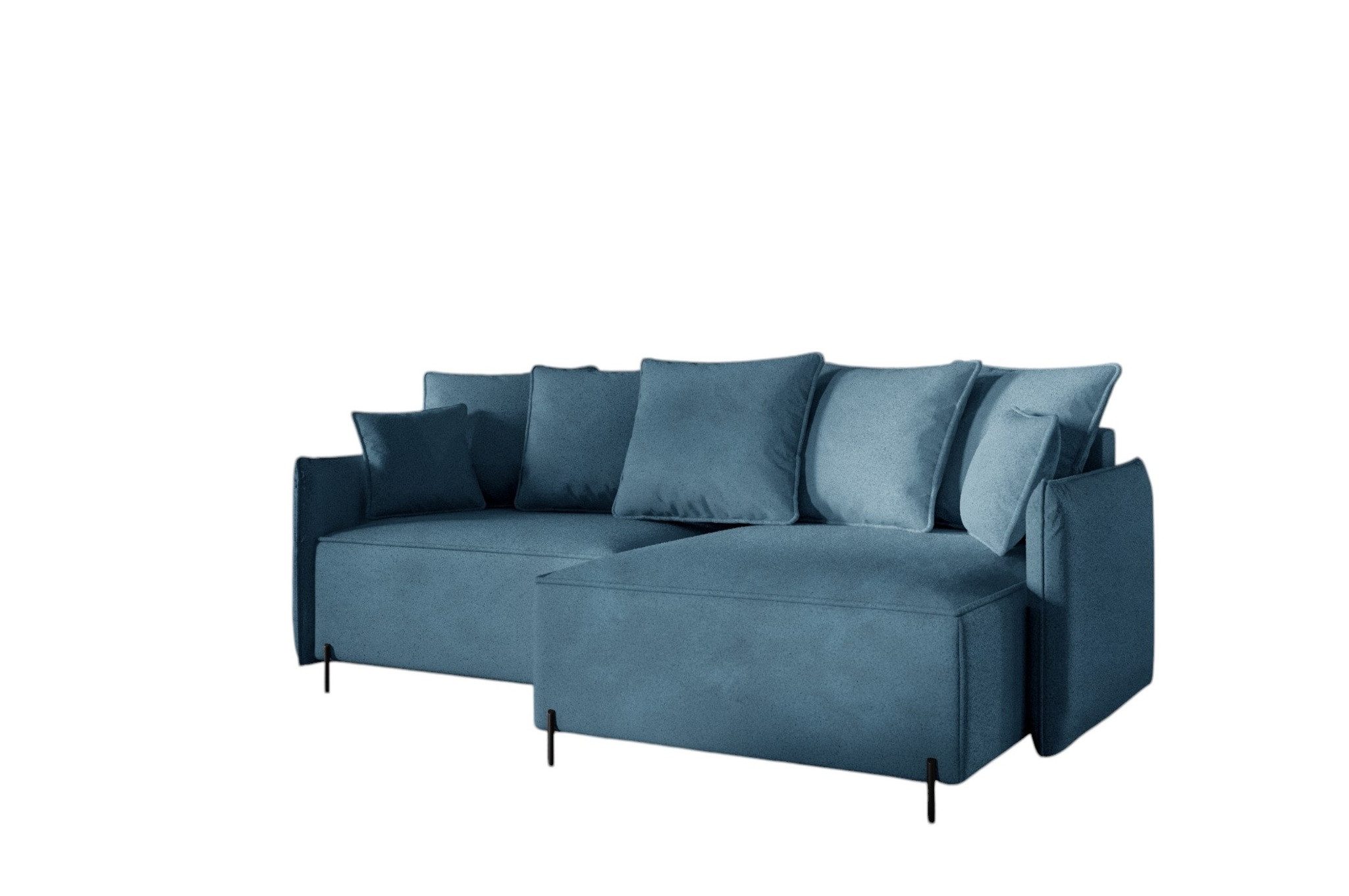 Fun Möbel Ecksofa Schlafsofa Sofa BETTO in Stoff Now or Never, Ottomane Links oder Rechts, Bettkasten, Rundumbezug