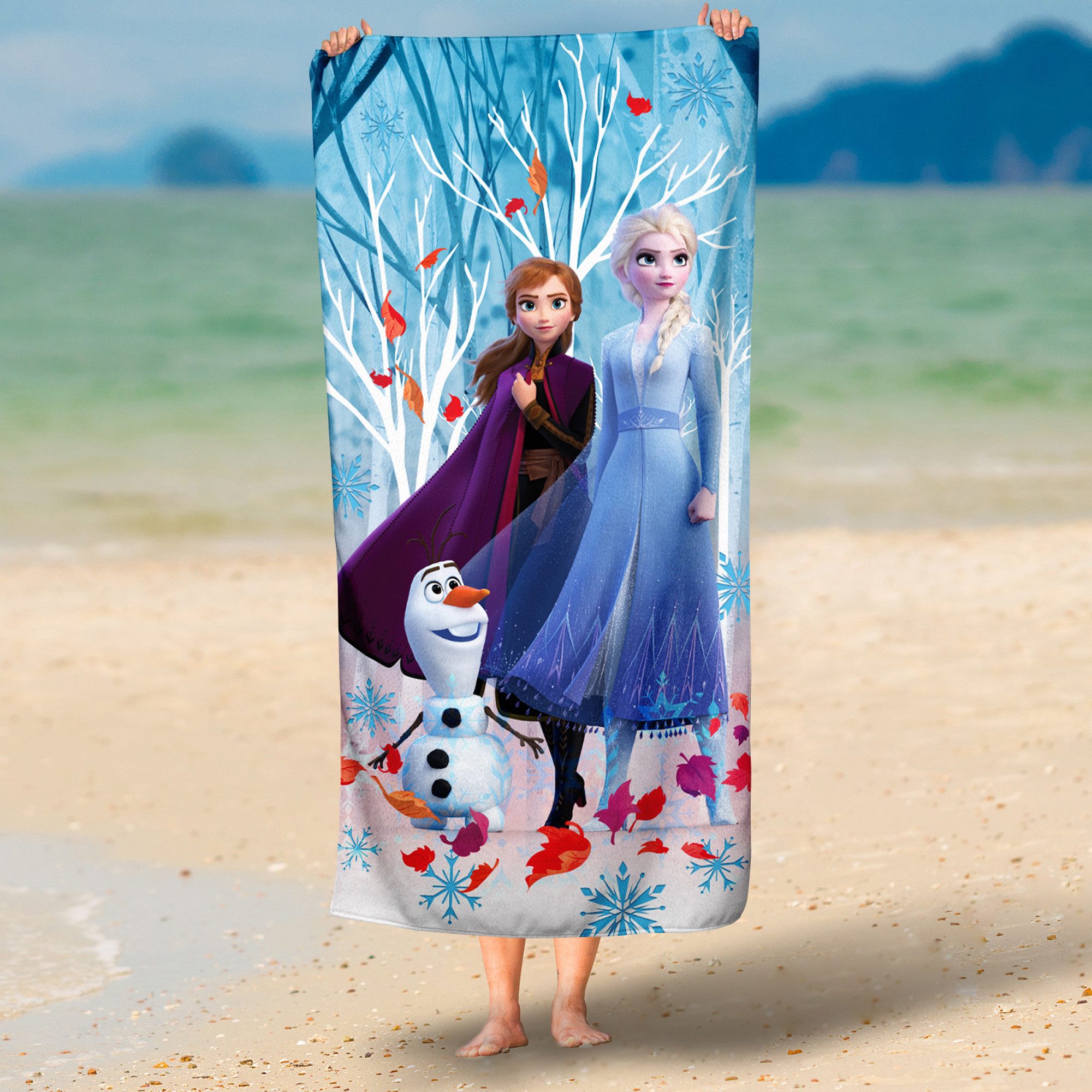 BERONAGE Strandtücher Frozen die Eiskönigin Badetuch Team 75x150 cm, 100% B günstig online kaufen