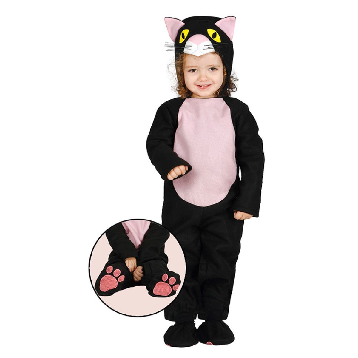 Fiestas Guirca Kostüm Kostüm Kid Katze Overall 6-12M.
