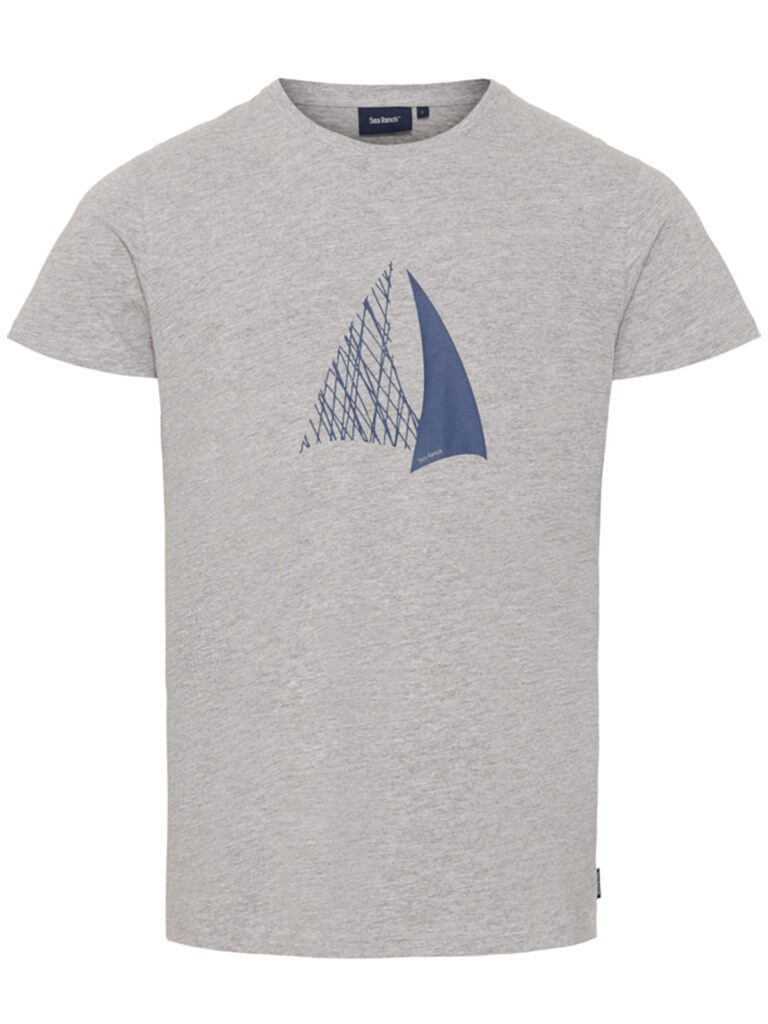 Sea Ranch T-Shirt Herren Kurzarm-Shirt Villum mit maritimen Front-Print aus Baumwolle
