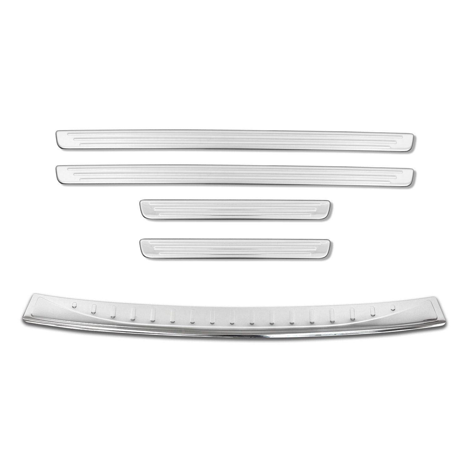 OMAC Ladekantenschutz für Einstiegleisten Chrom für VW Passat B8 Variant 2014-2023 Satz, Zubehör für VW Passat B8 Variant Alltrack 2014-2024, Rutschfest, Haltbar, Aerodynamik