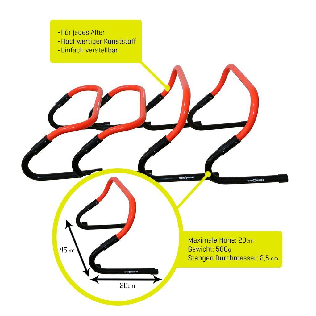 Sporttrend 24 Hürde Verstellbare Set 4er im Hürden
