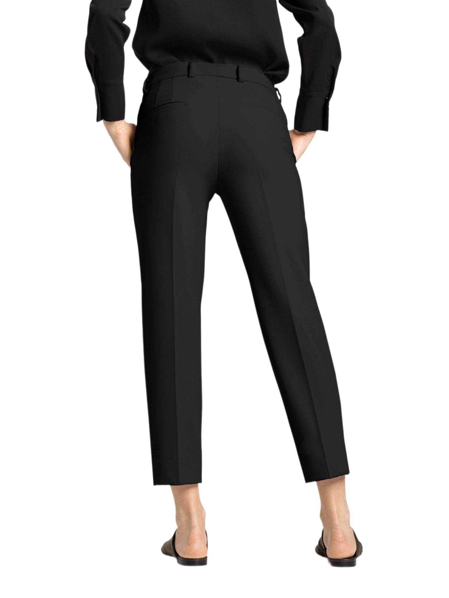 Cambio Stoffhose schwarz, Business, Polyester, Unifarben, Regular Fit, Mittel
