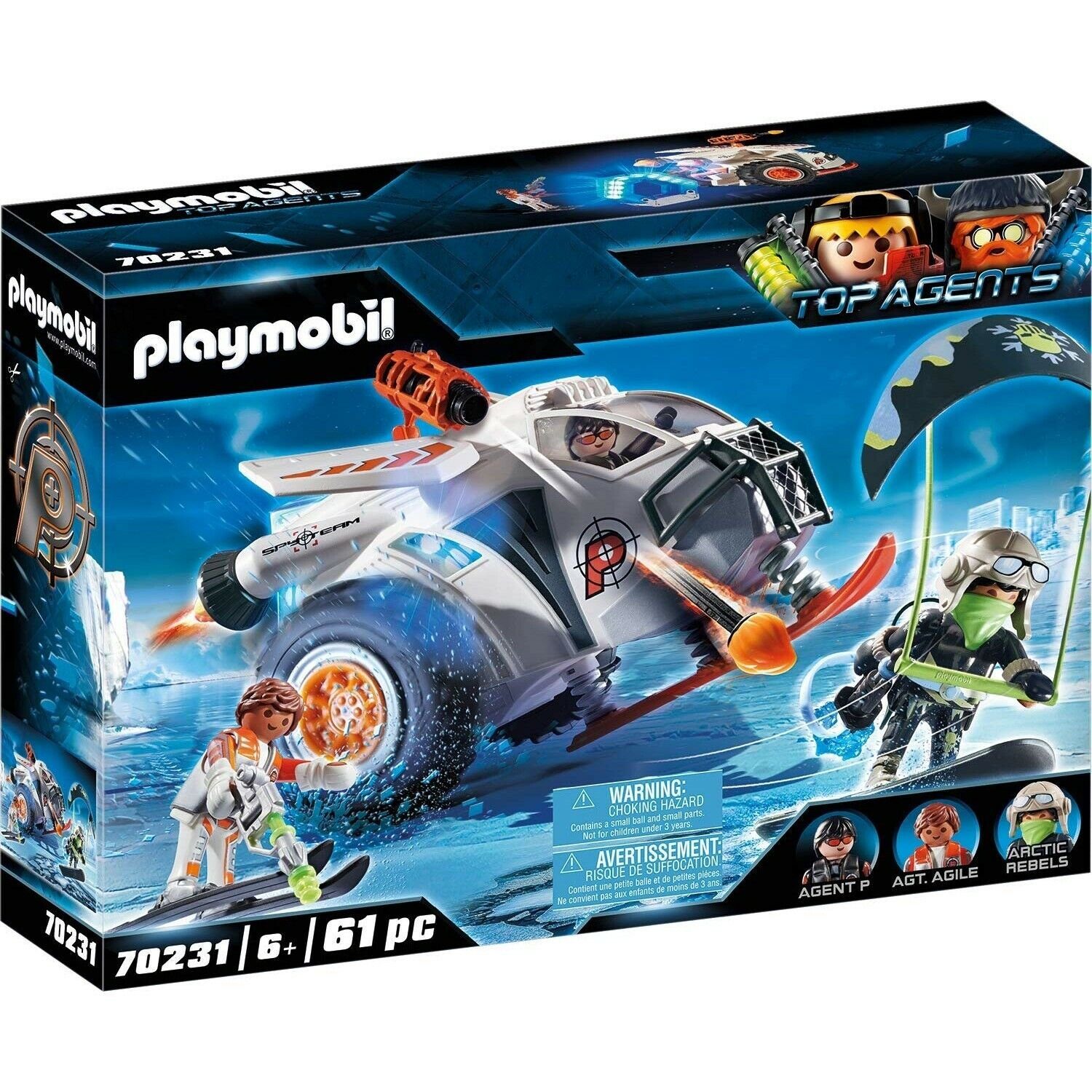 Playmobil® Spielwelt 70231 Top Agents Spy Team Schneegleiter Action, mit 2 günstig online kaufen